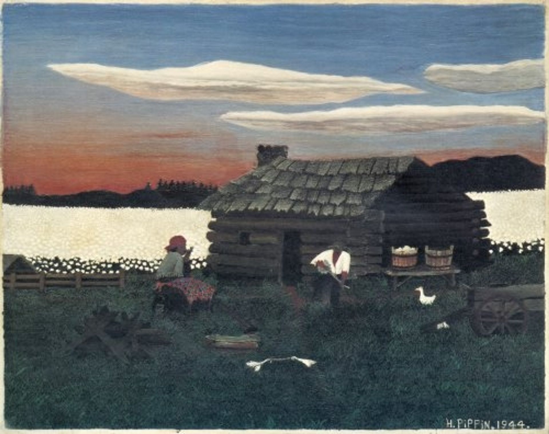 Cabin In The Cotton III by Horace Pippin