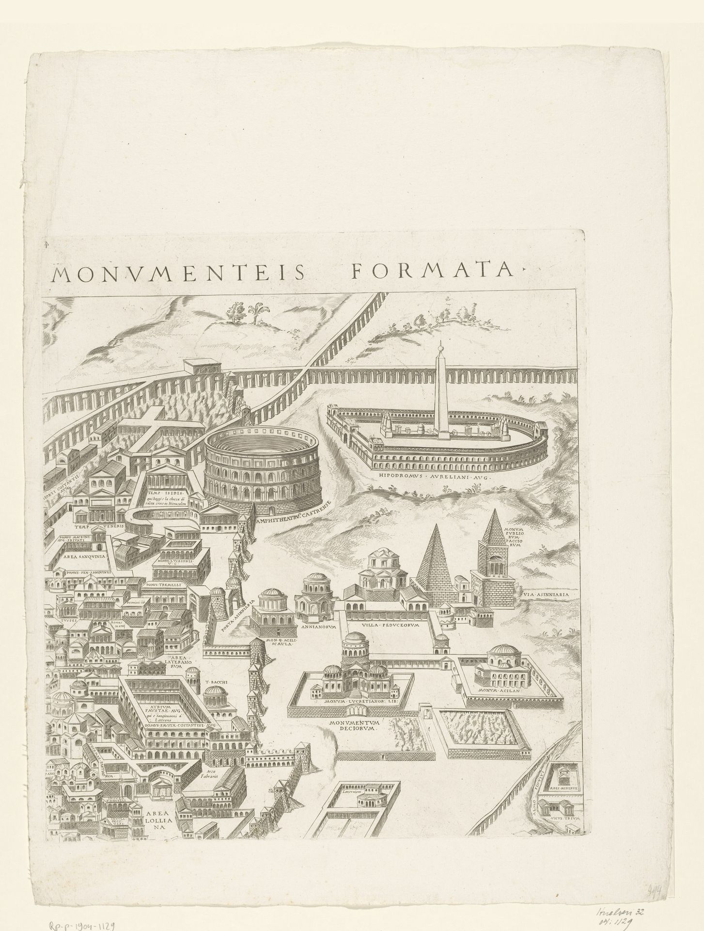 Plattegrond van Rome in de Romeinse tijd (vierde deel) by Anonymous