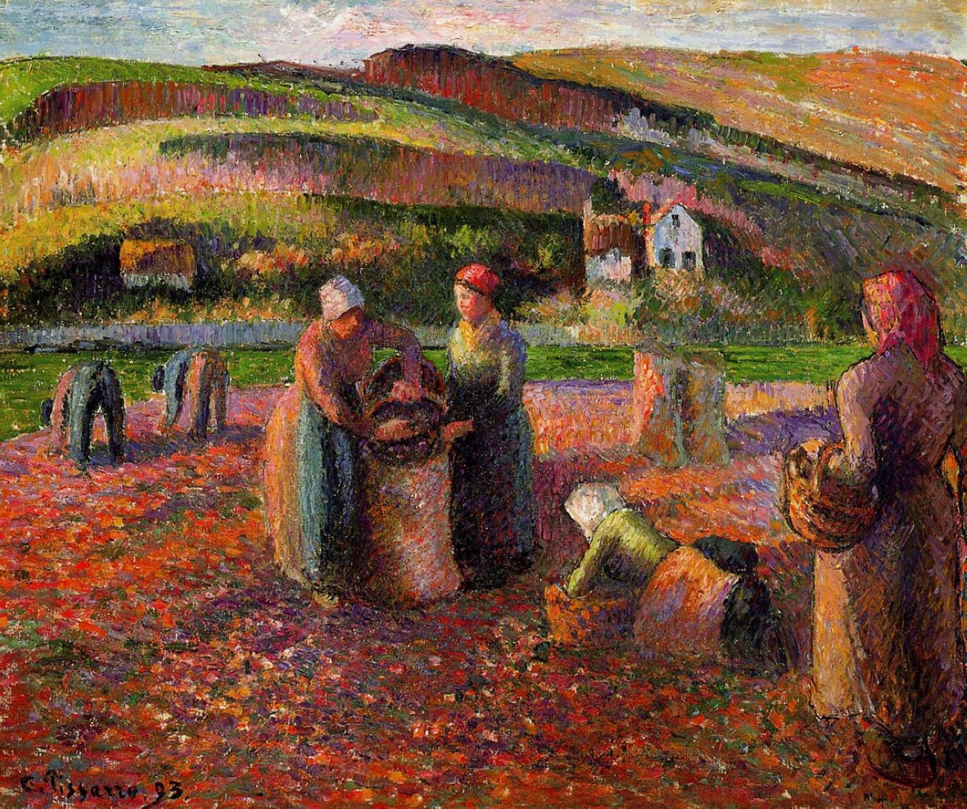 Potato Harvest by Camille Pissarro