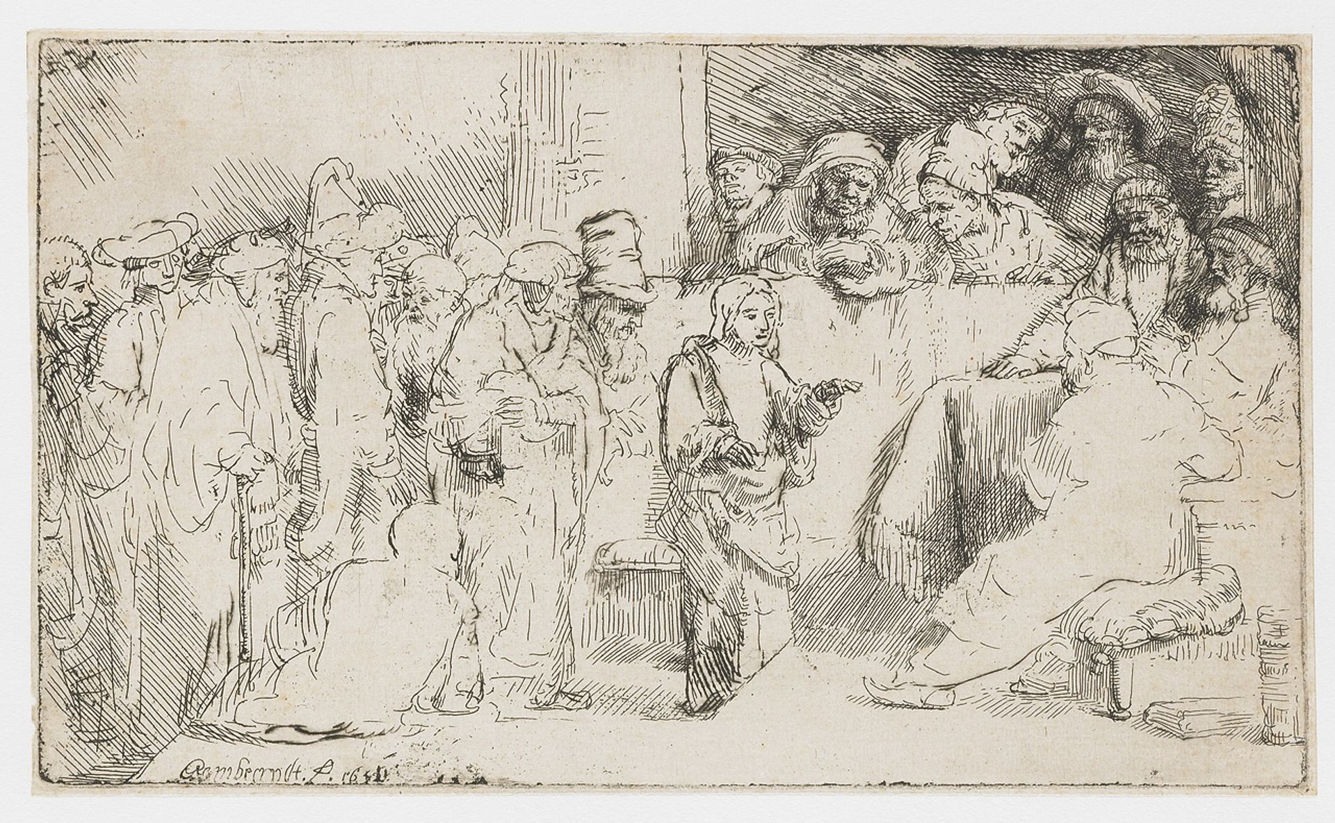 Christ disputing with the doctors by Rembrandt van Rijn