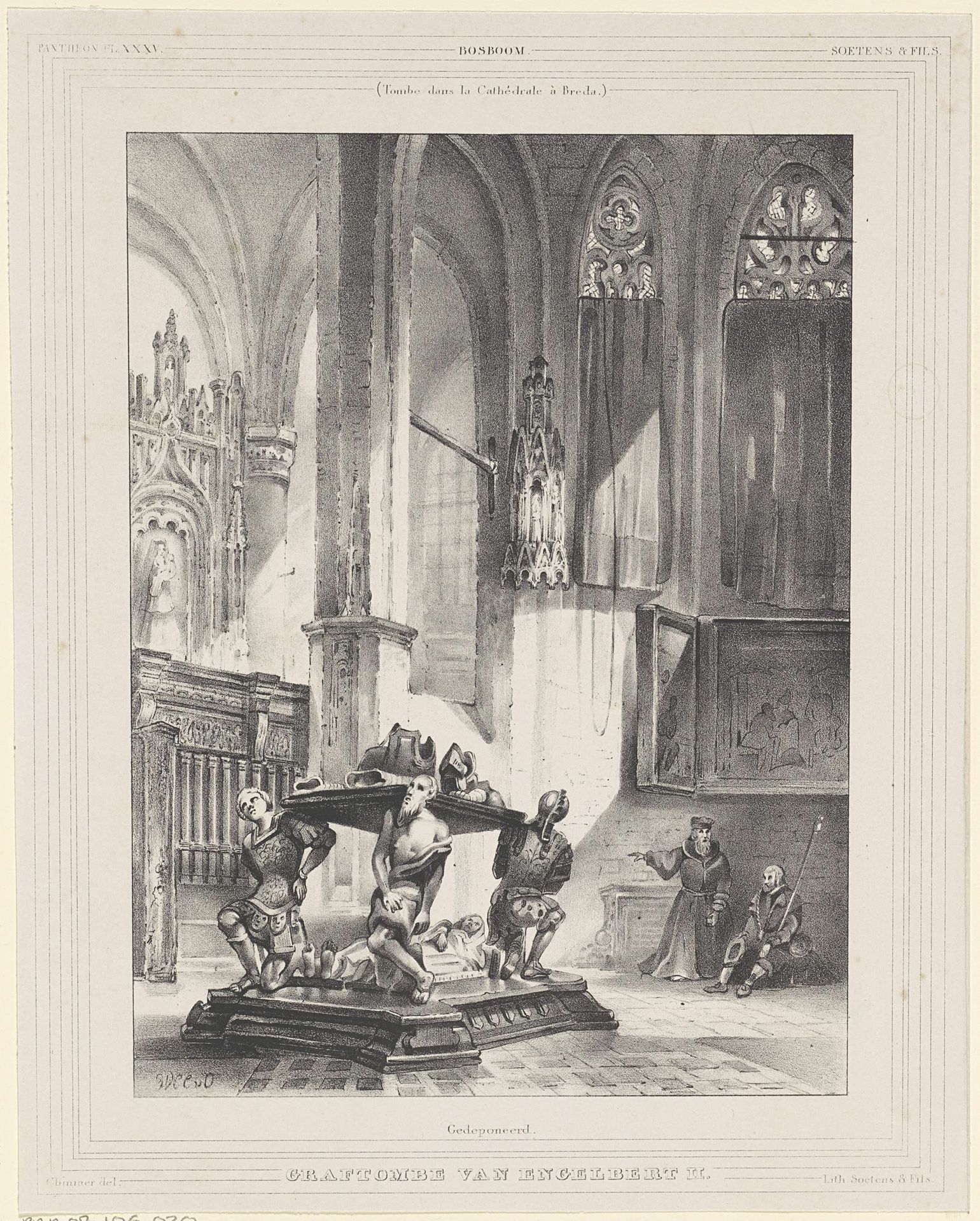 Grafmonument voor Engelbrecht II, graaf van Nassau-Dillenburg-Breda, 1504 by Wilhelmus Cornelis Chimaer van Oudendorp