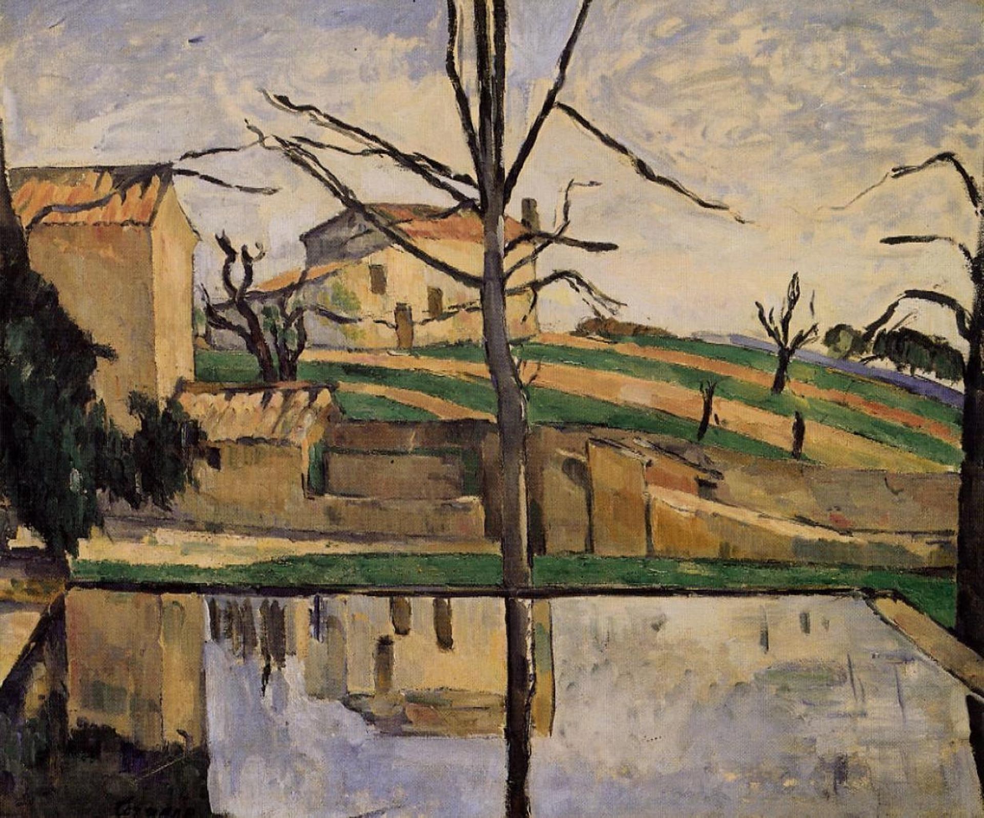The Pool at Jas de Bouffan by Paul Cézanne