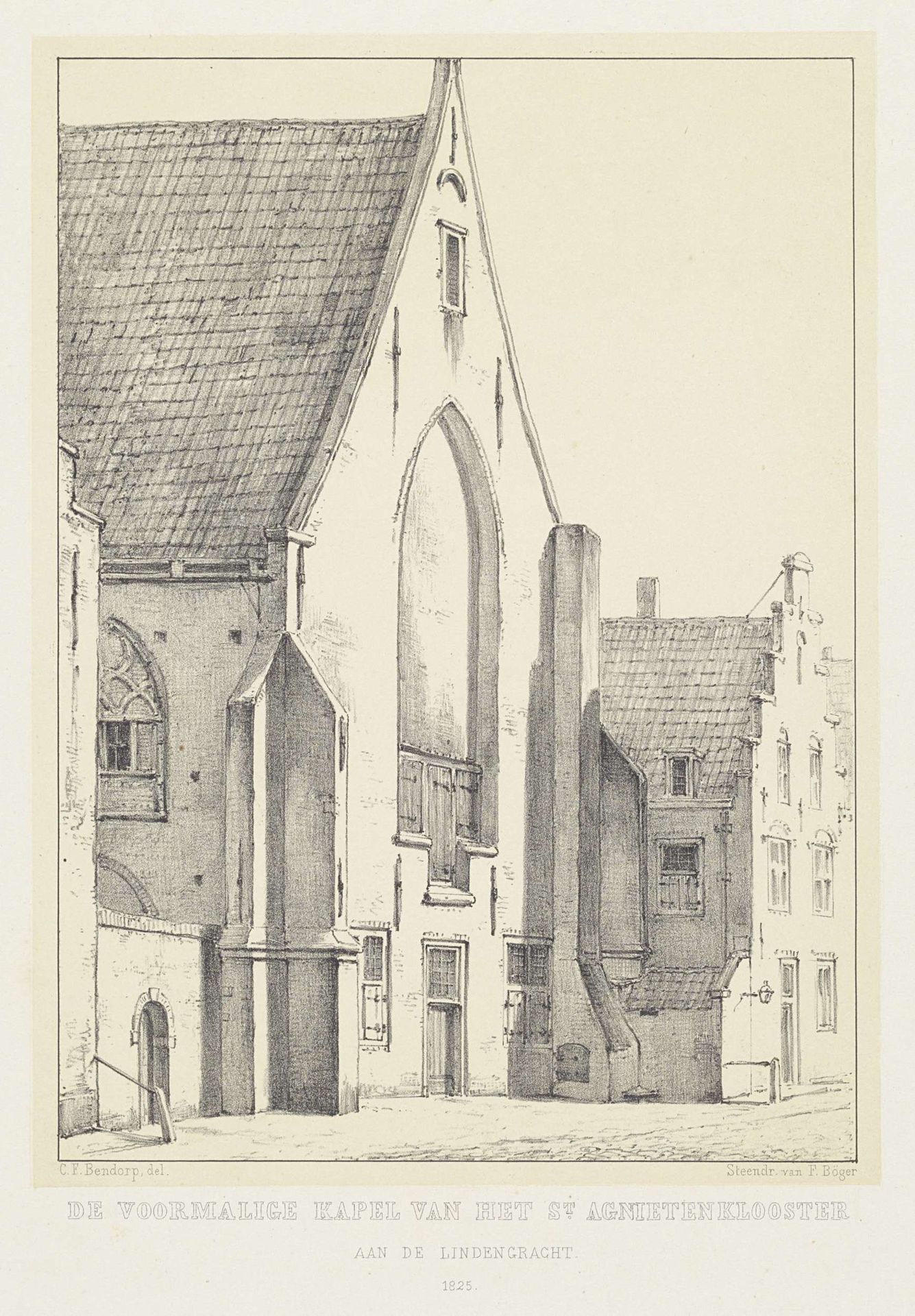 Kapel van het Sint Agnietenklooster in Dordrecht by Carel Frederik (II) Bendorp