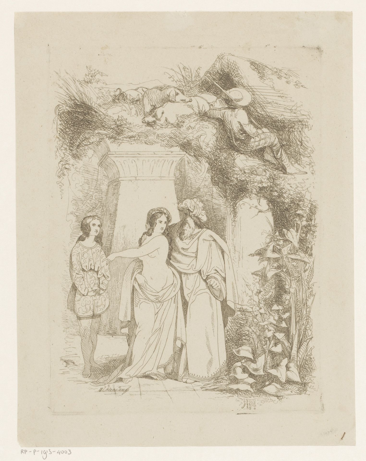 Vrouw van Potifar beschuldigt Jozef by Heinrich Vianden