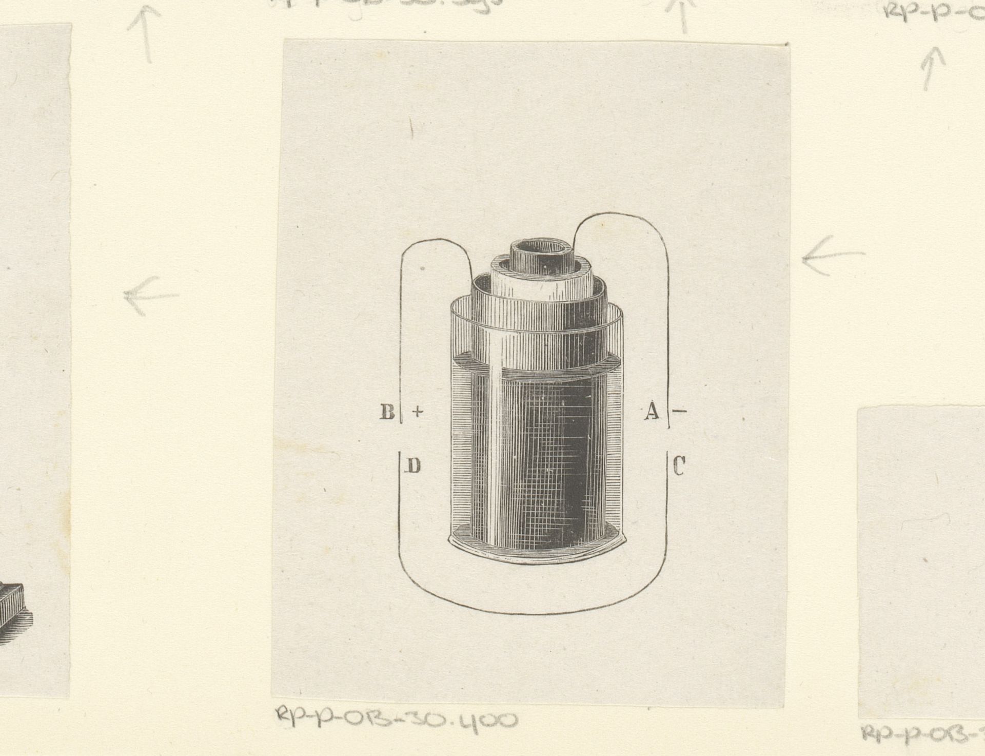 Doorsnede van een batterij by Isaac Weissenbruch