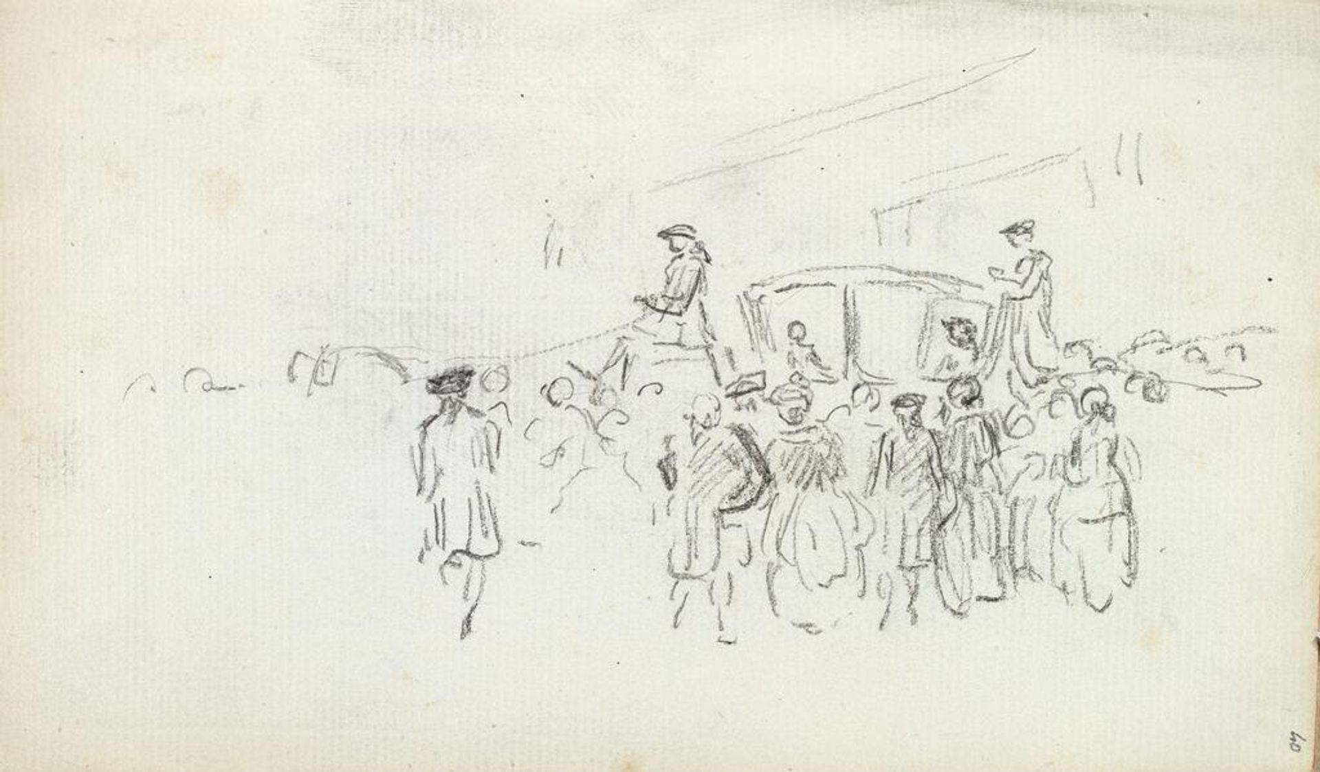 Sketchbook page by Gabriel Jacques de Saint-Aubin