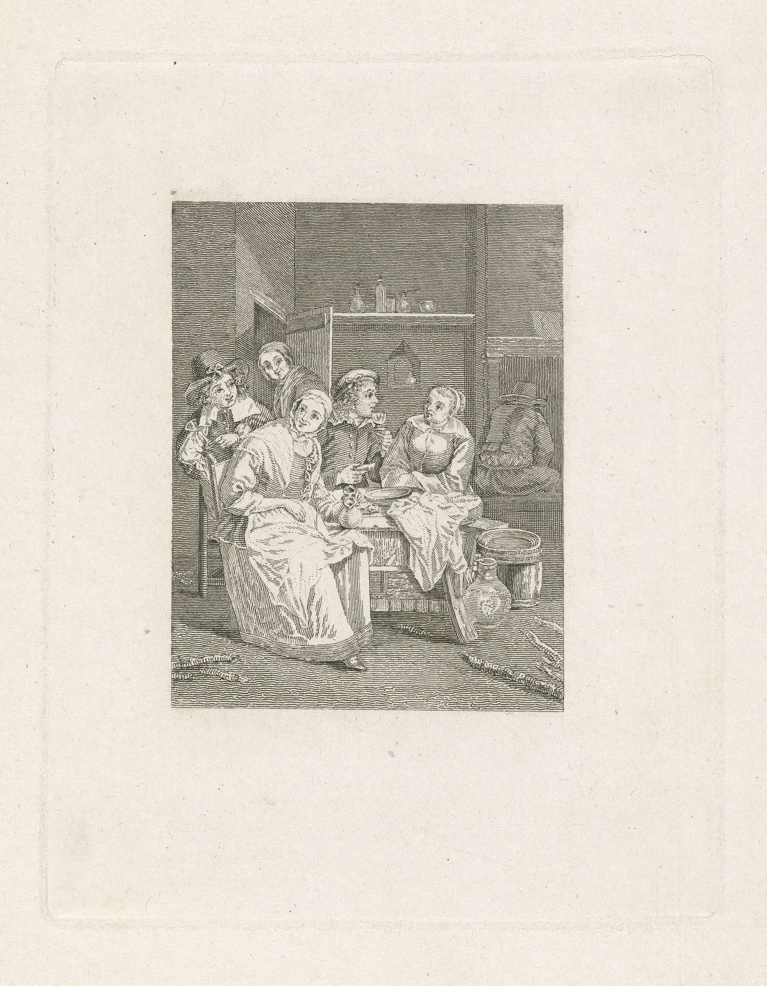 Maaltijd in een herberg by Elisabeth Barbara Schmetterling
