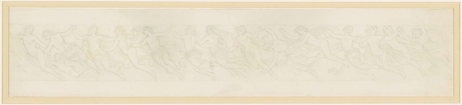 Fries met dansende vrouwen by Moritz von Schwind