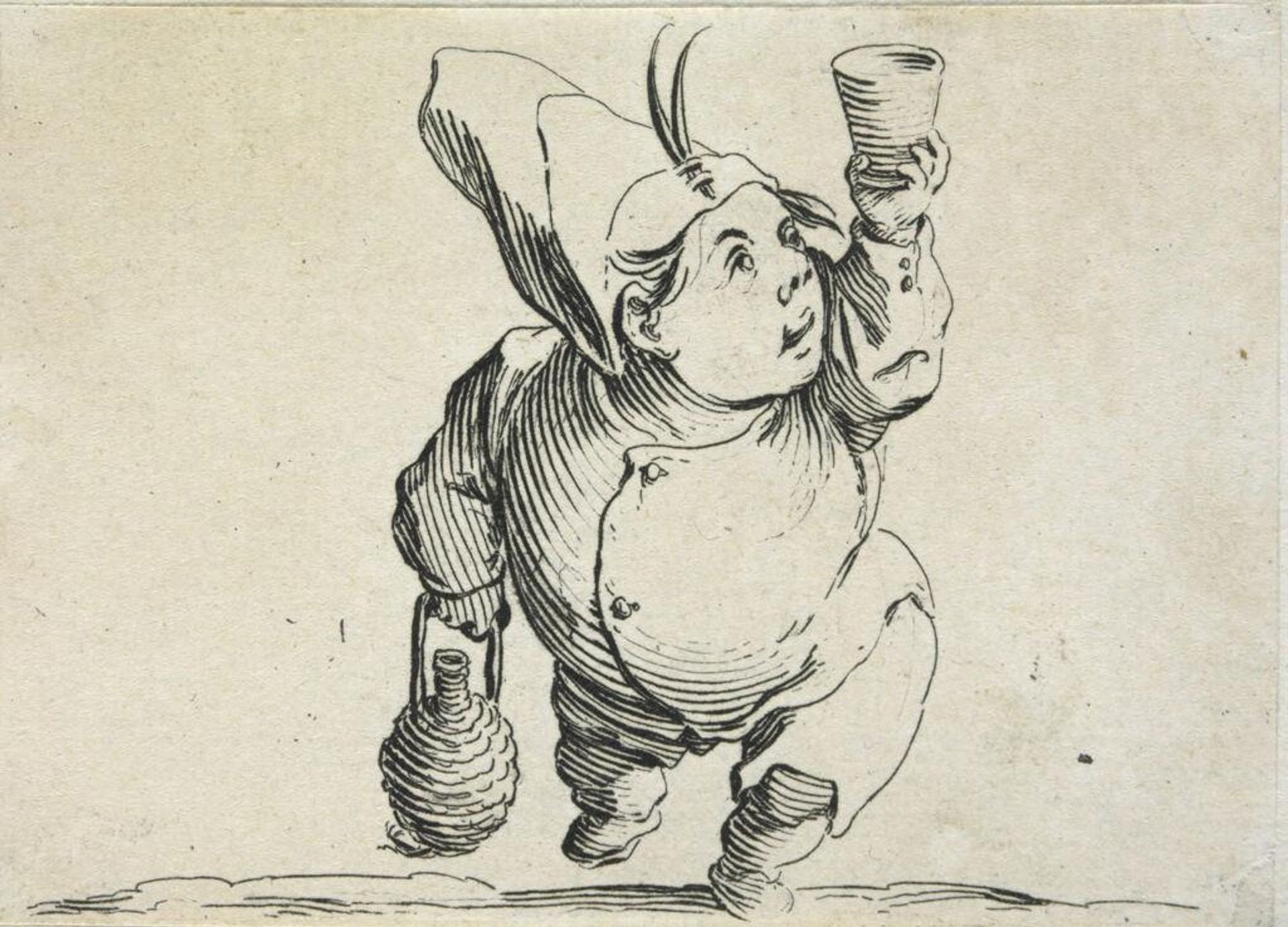 Drinker Seen from the Front by Jacques Callot