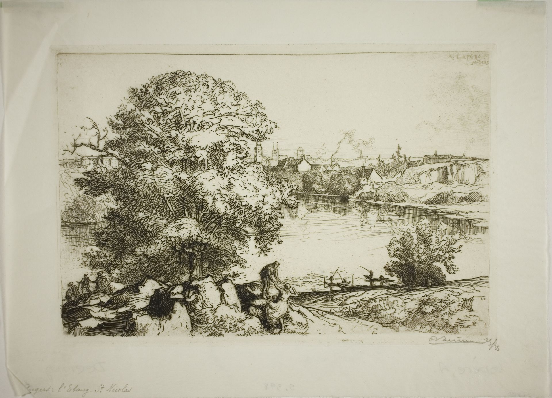 Angers, Lake Saint-Nicolas by Auguste-Louis Lepère