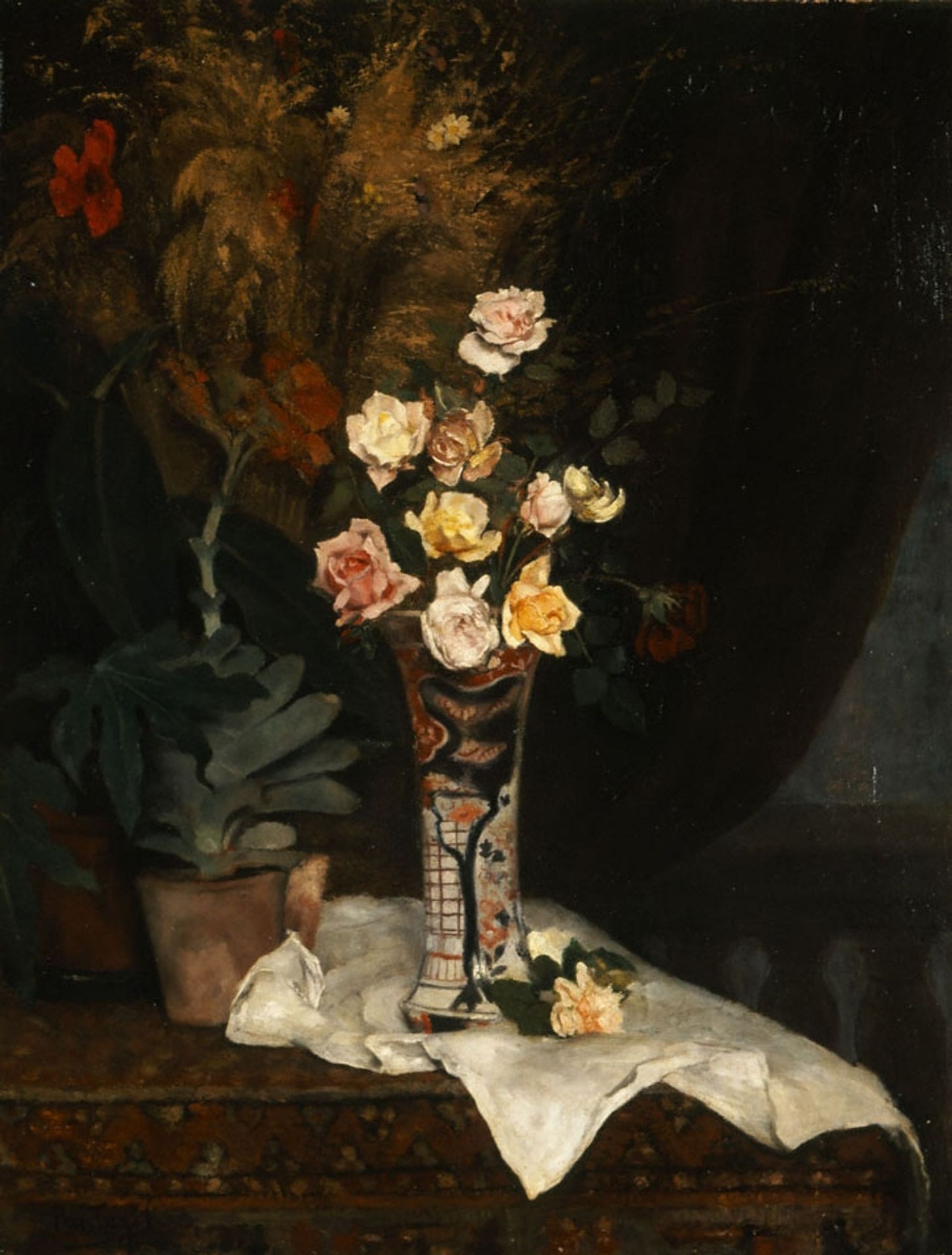 Still life with flowers by Pericles Pantazis