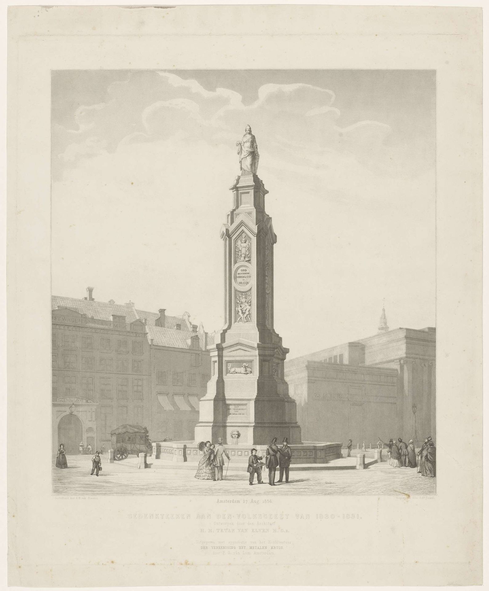 Gedenkteeken aan den volksgeest van 1830-1831 by Edouard Taurel