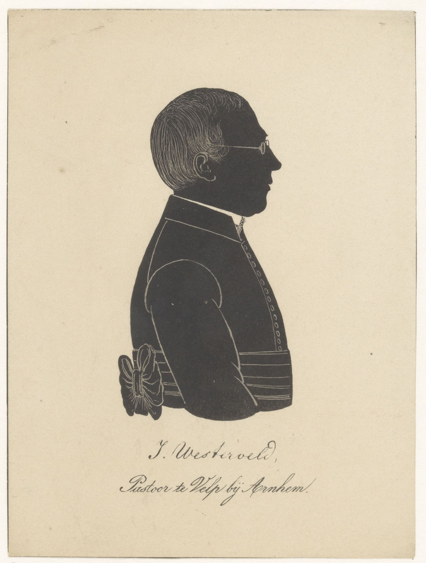 Silhouetportret van J. Westerveld by Pieter (IV) Barbiers