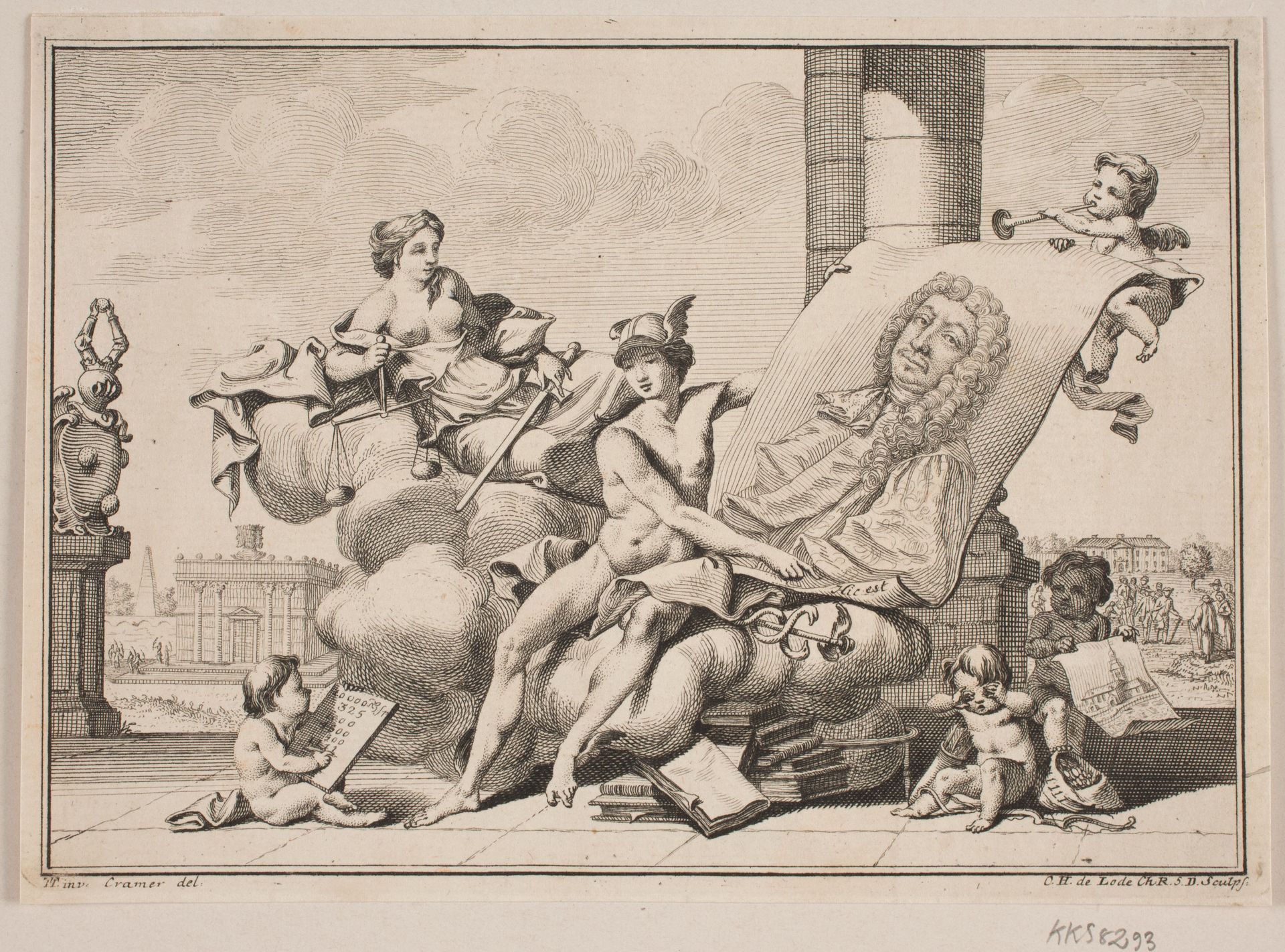 Peder Lasson. Allegoriske Omgivelser. by Odvardt Helmoldt de Lode