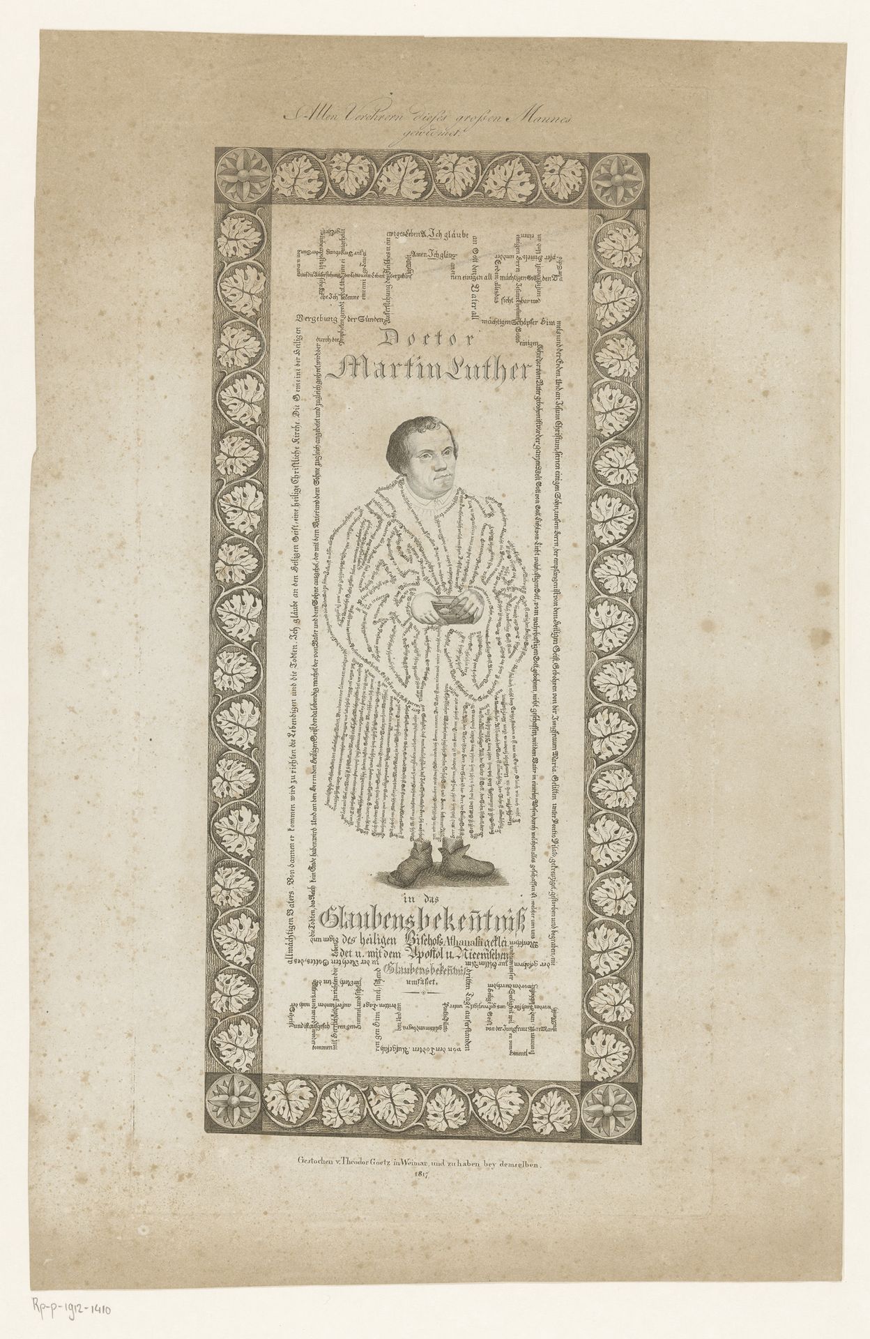 Portret van Martin Luther by Theodor Götz