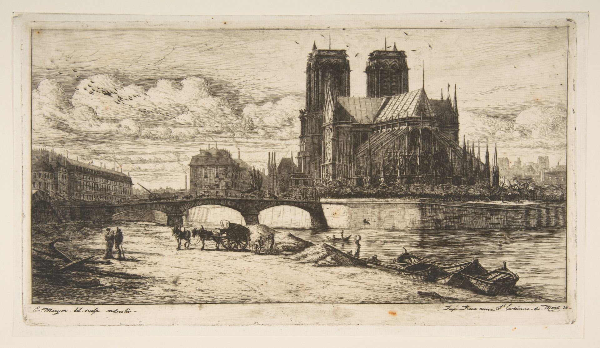 The Apse of Nôtre-Dame, Paris by Charles Meryon