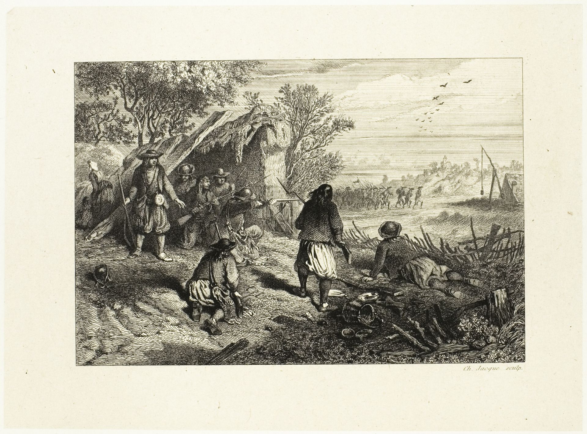 An Ambush by Charles Jacque