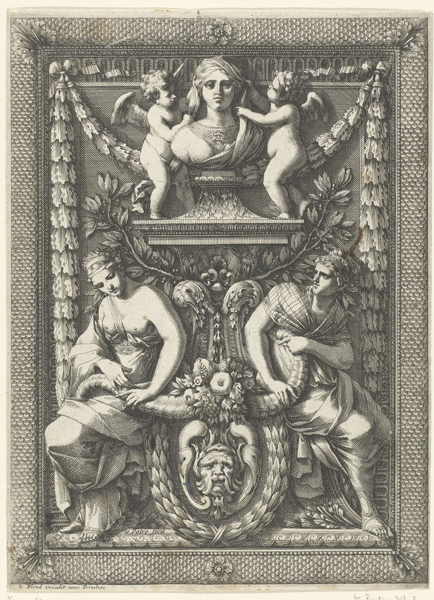 Paneel  in omlijsting by Jean Lepautre