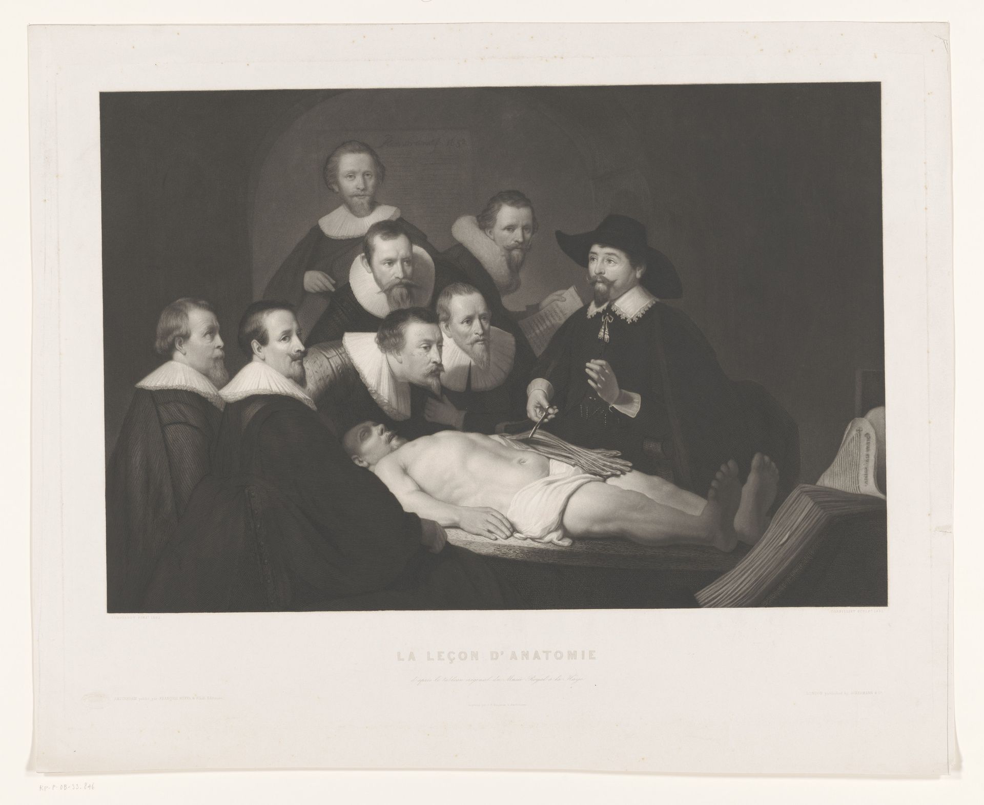 Anatomische les van Nicolaes Tulp by Jean Baptiste Alfred Cornilliet