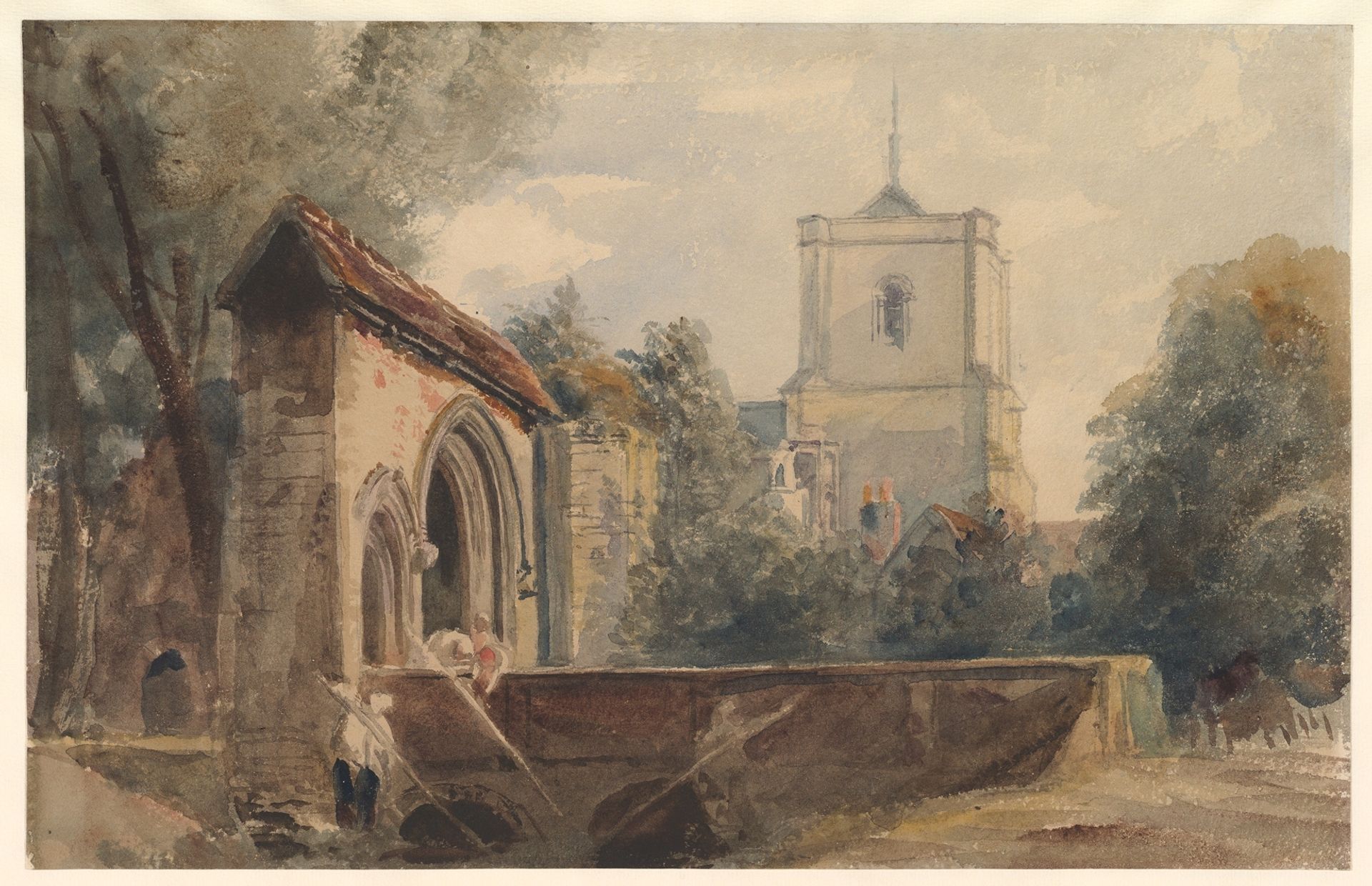 Waltham Abbey, Essex by Peter De Wint
