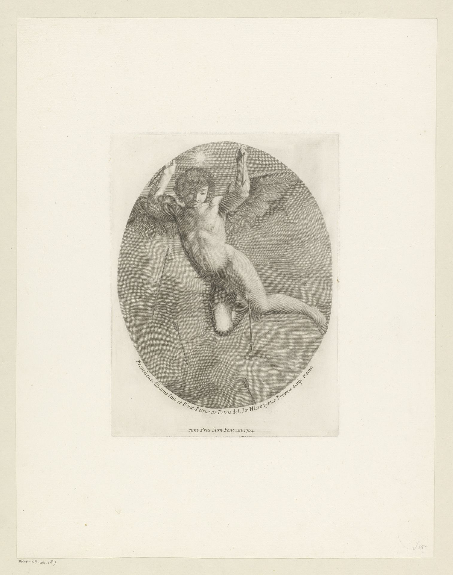 Pijlen werpende putto by Giovanni Girolamo Frezza