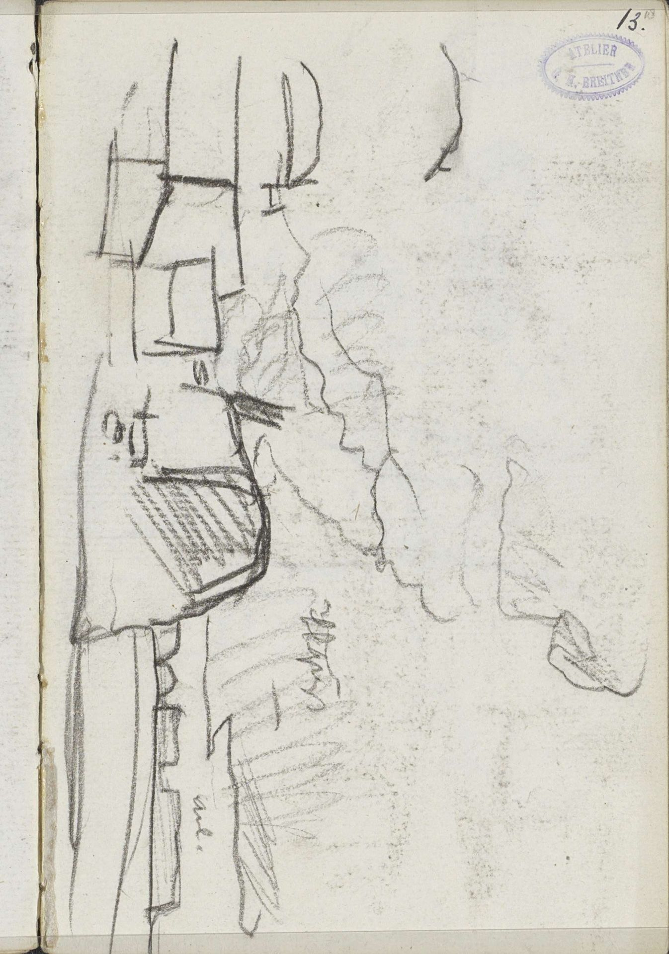 Gezicht in Amsterdam, mogelijk nabij de Helmersbuurt by George Hendrik Breitner