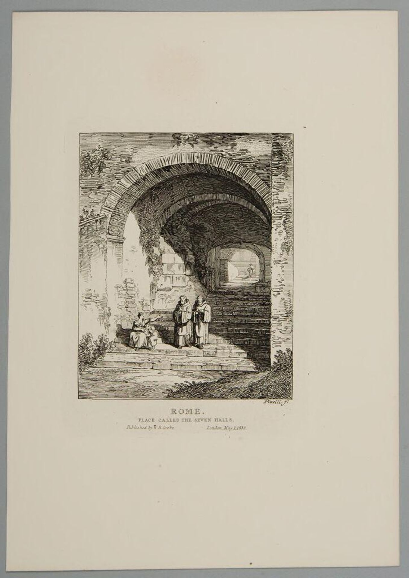 Place called the "Seven Halls" by Bartolomeo Pinelli