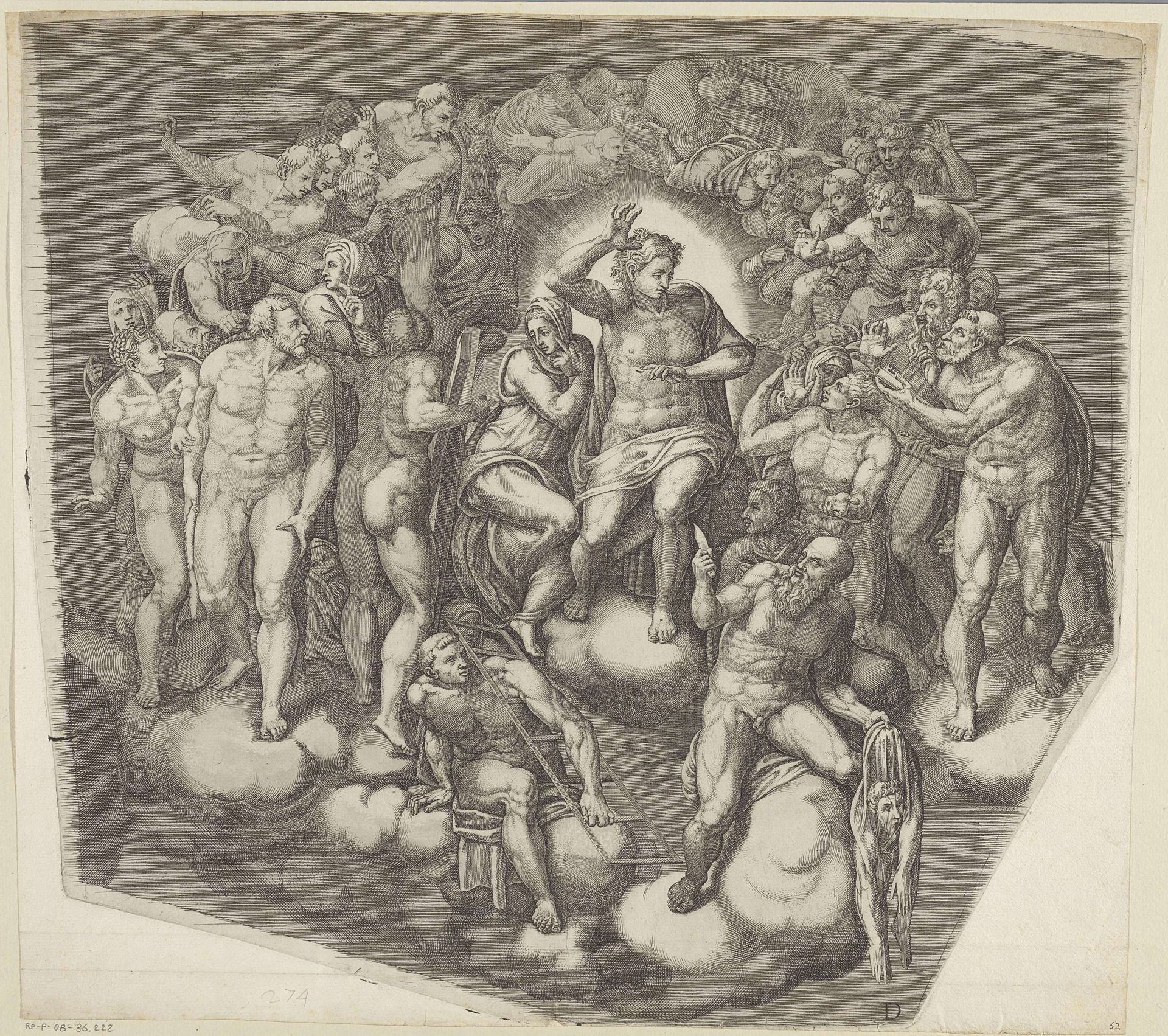 Het laatste oordeel, blad D by Giorgio Ghisi