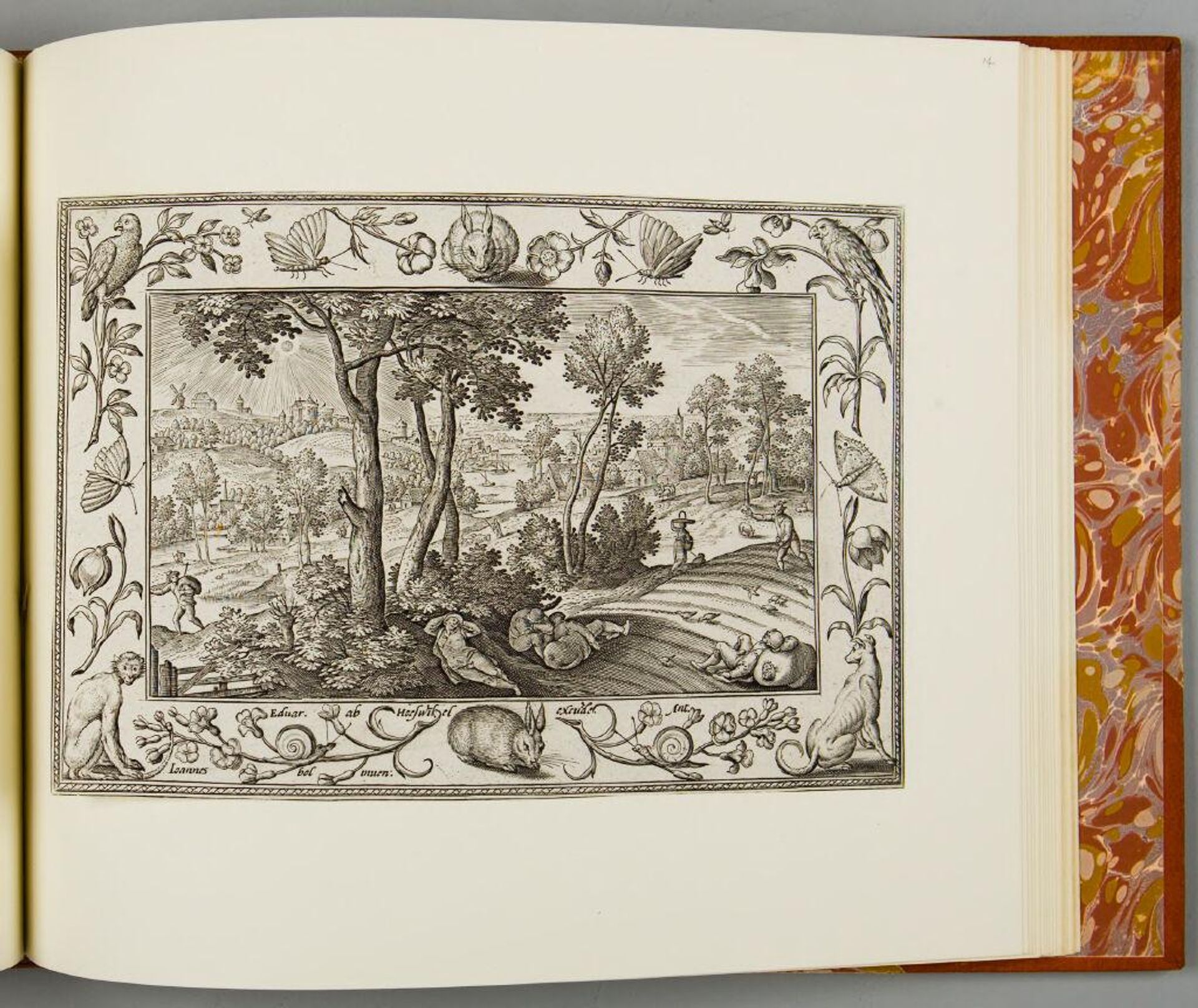 The Devil Sowing the Tares, with Rabbit, Monkey, Greyhound, and Parrot by Adriaen Collaert