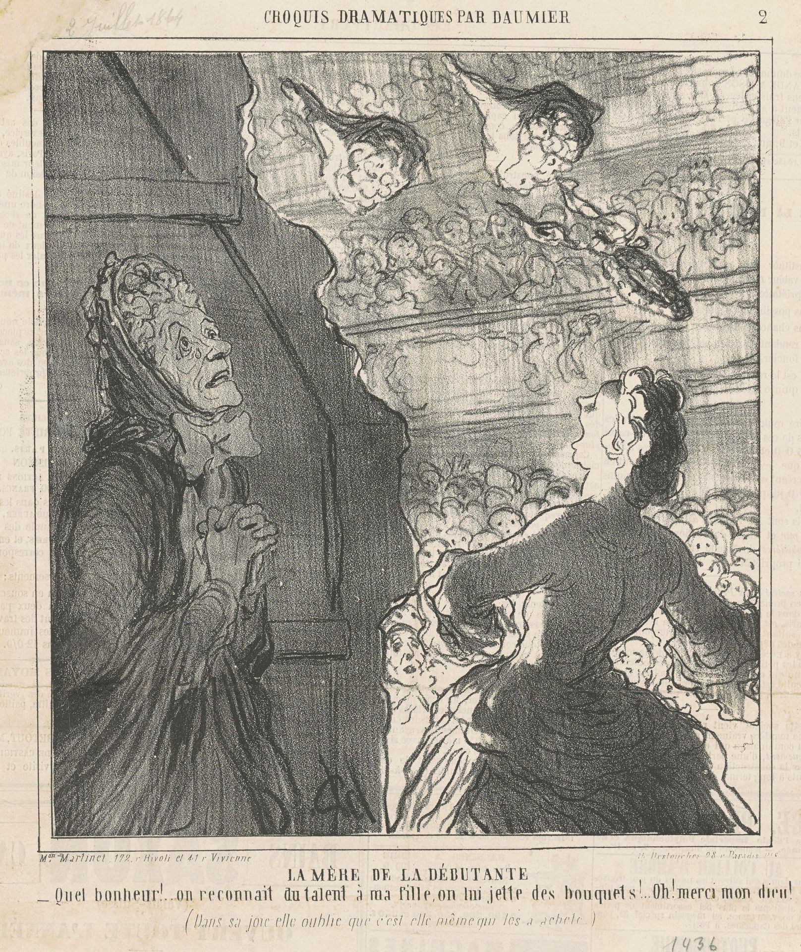 Le mère de la débutante by Honoré Daumier