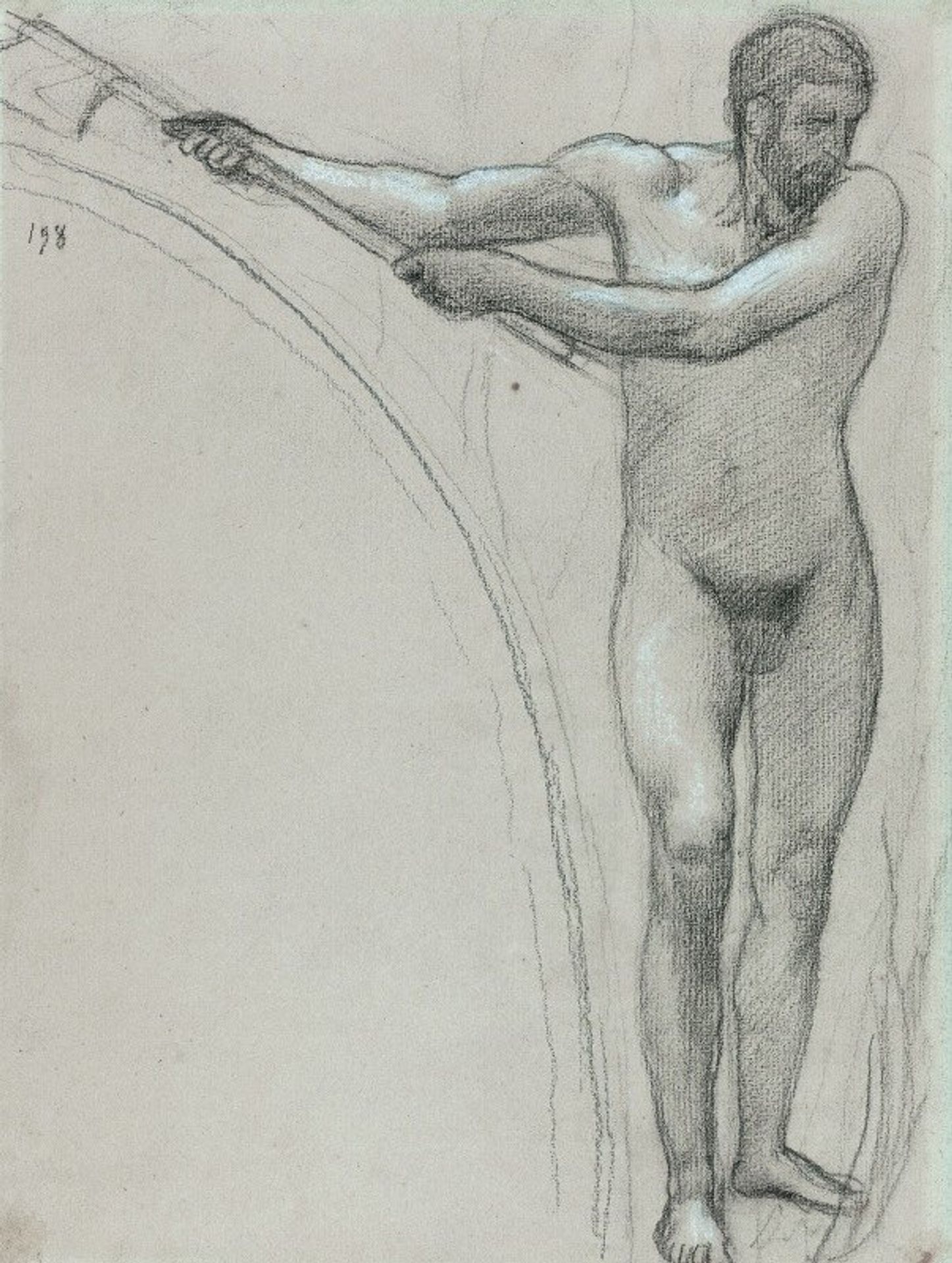 Homme debout, brandissant une hache by Pierre Puvis de Chavannes