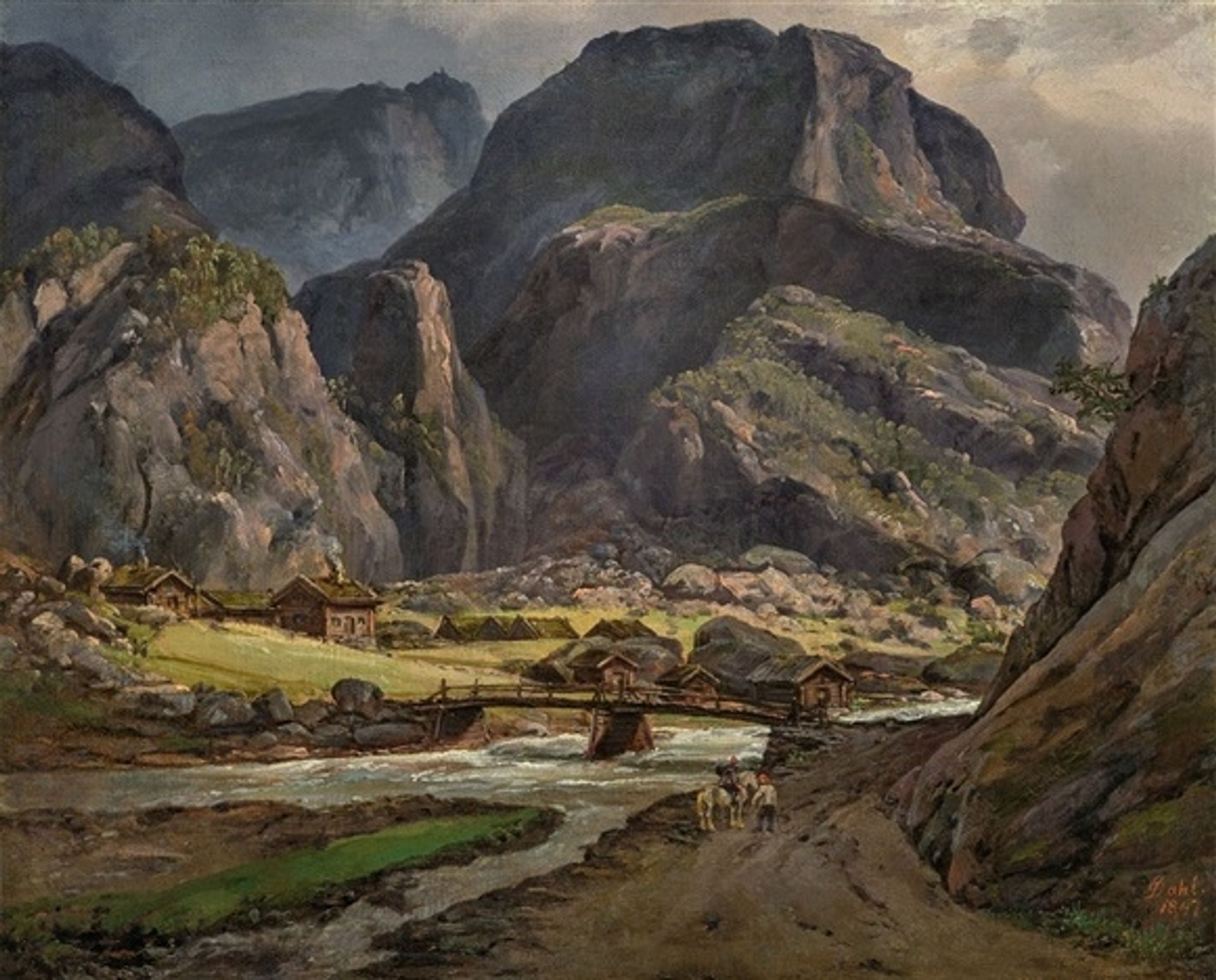 View of Nærøy Valley by Johan Christian Dahl