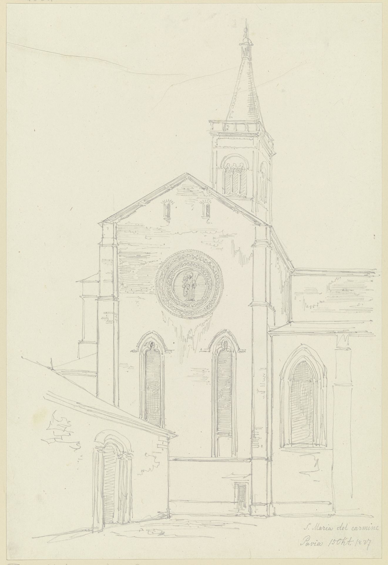 S. Maria del Carmine in Pavia by Friedrich Maximilian Hessemer