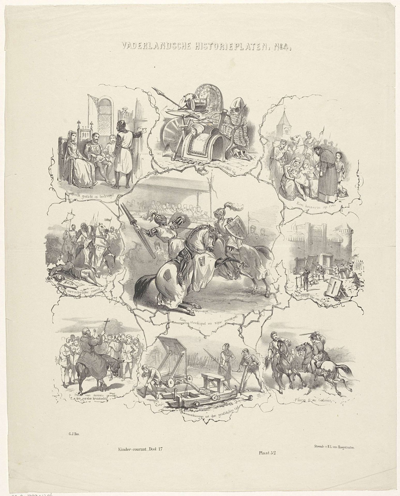 Scènes uit de tijd van de kruistochten by Gerardus Johannes Bos