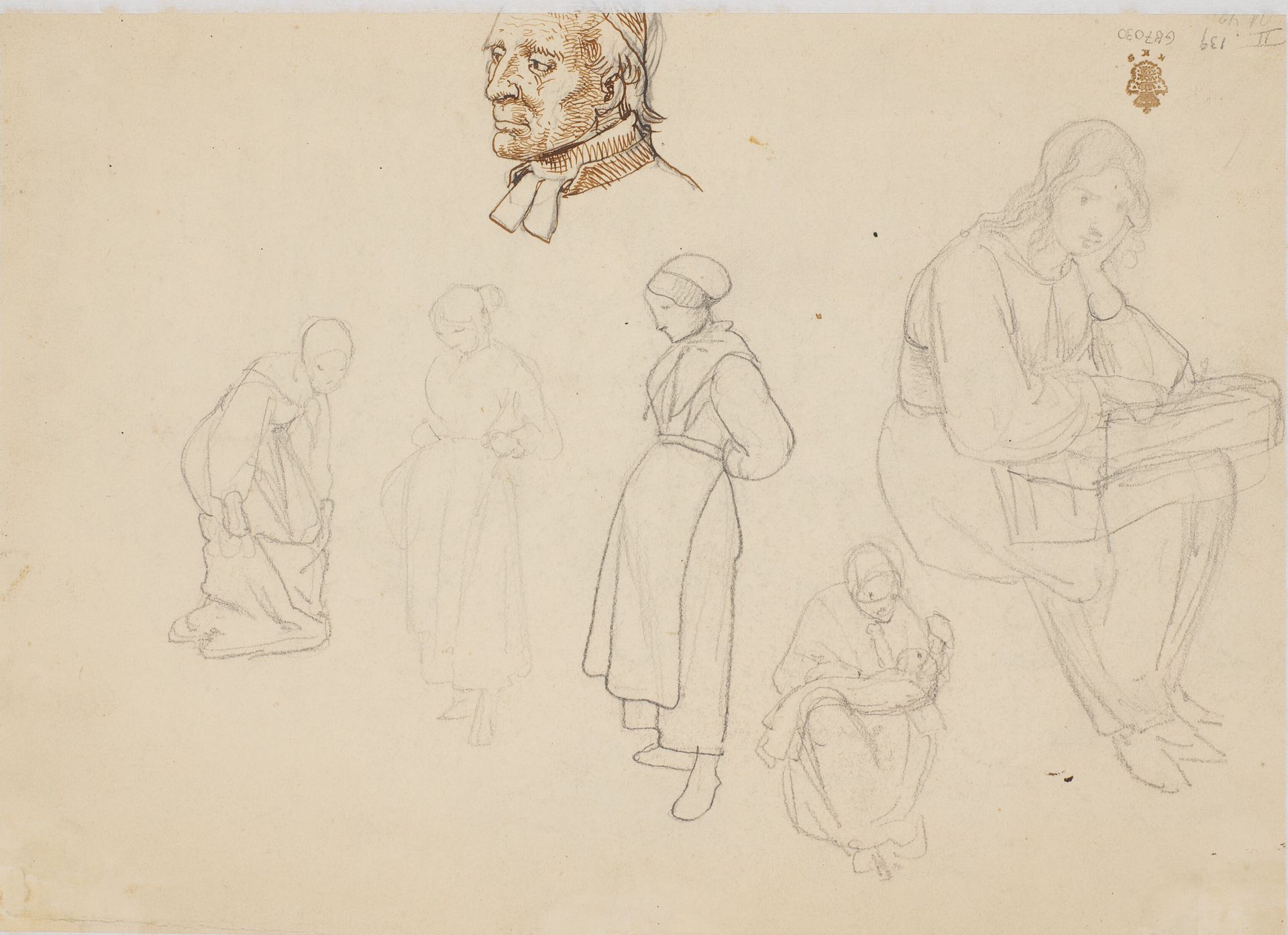 Figurstudier, Dalarne by Wilhelm Marstrand