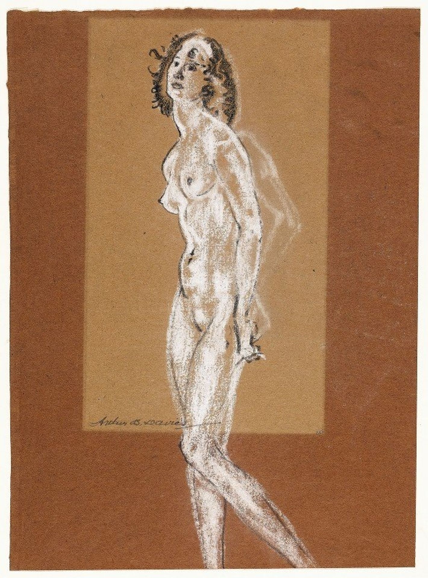 Standing Female Nude by Arthur Bowen Davies