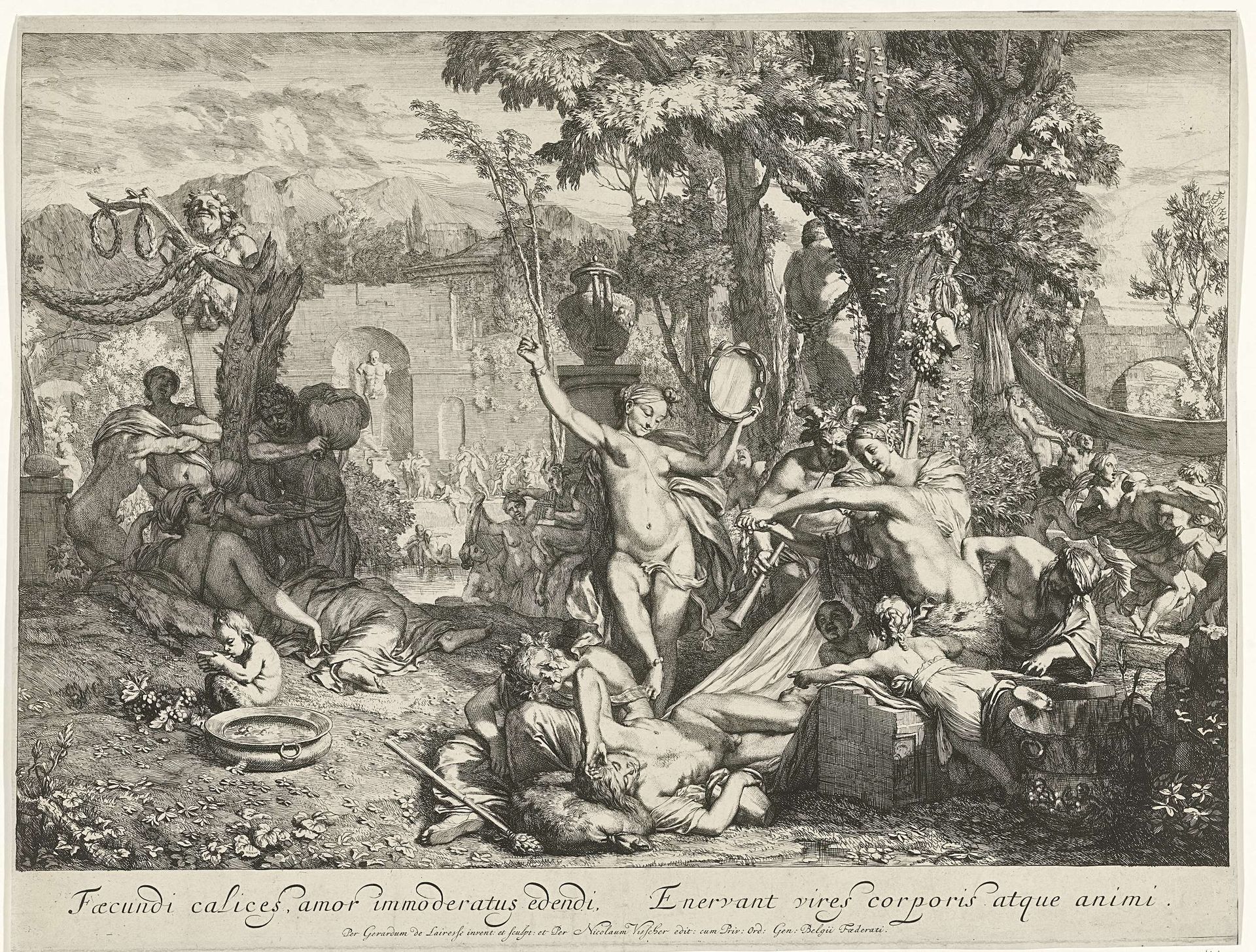 Groots bacchanaal by Gerard de Lairesse