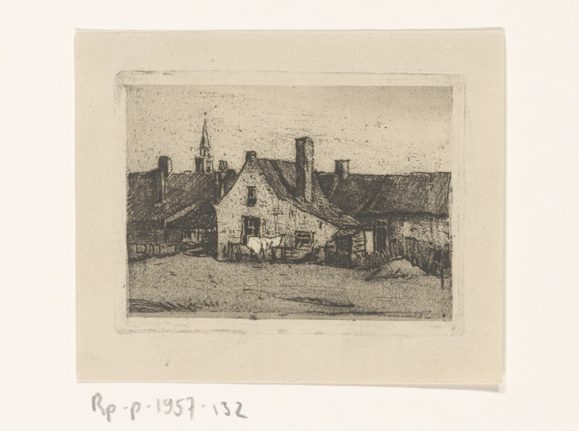 Huizen en kerktoren by Chris van der Windt