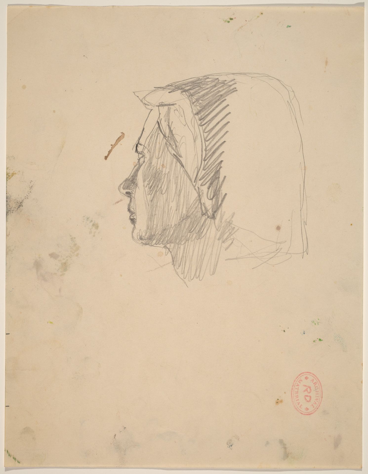 Untitled [head of a woman turning away] by Richard Diebenkorn