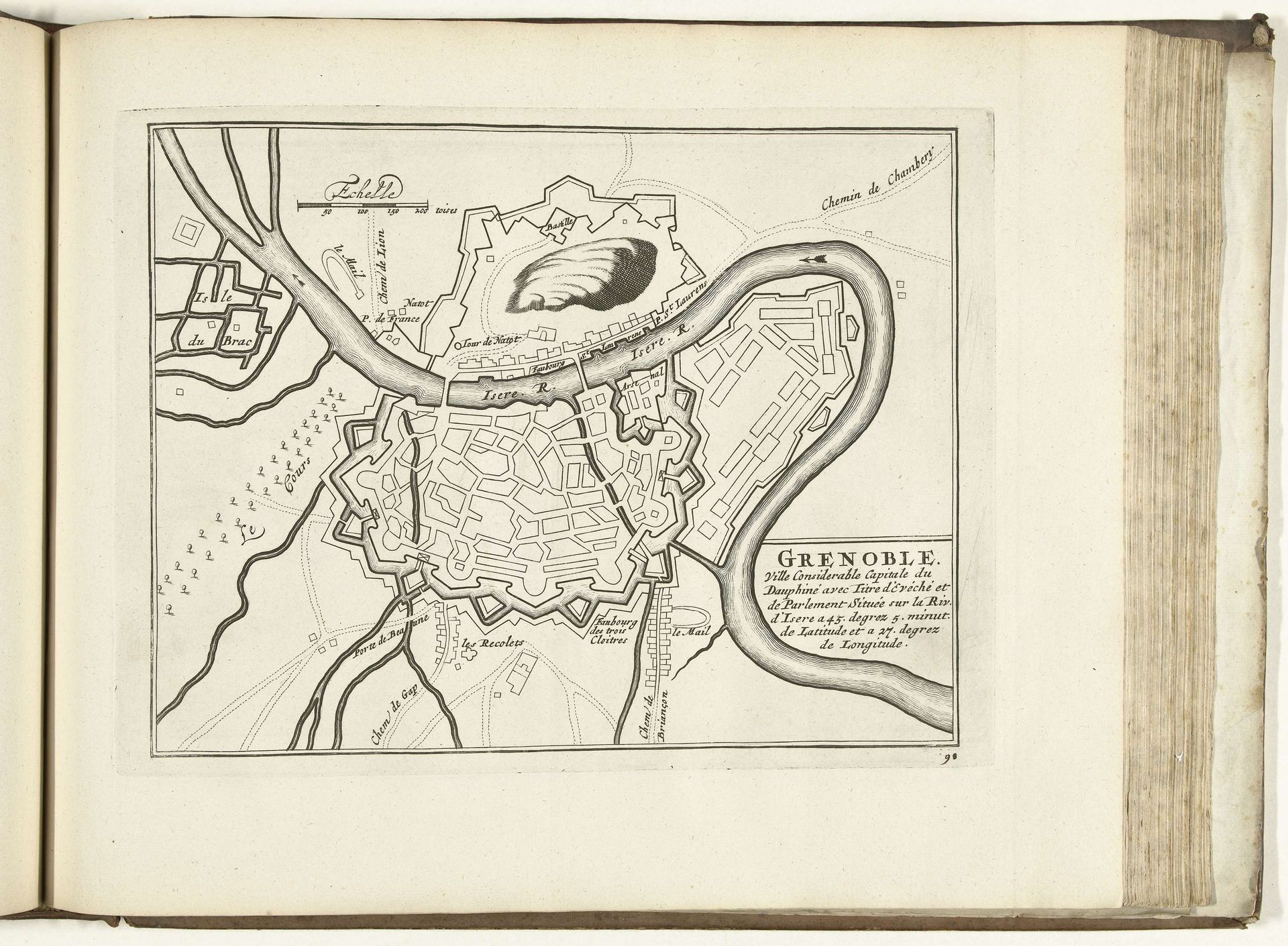 Plattegrond van Grenoble, 1726 by Anonymous