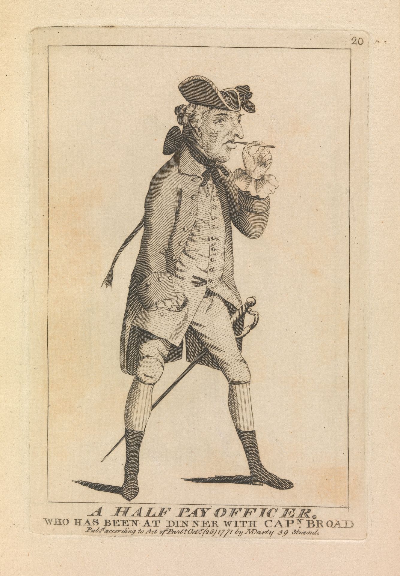 A Half Pay Officer Who Has Been at Dinner with Captain Broad by Matthew Darly