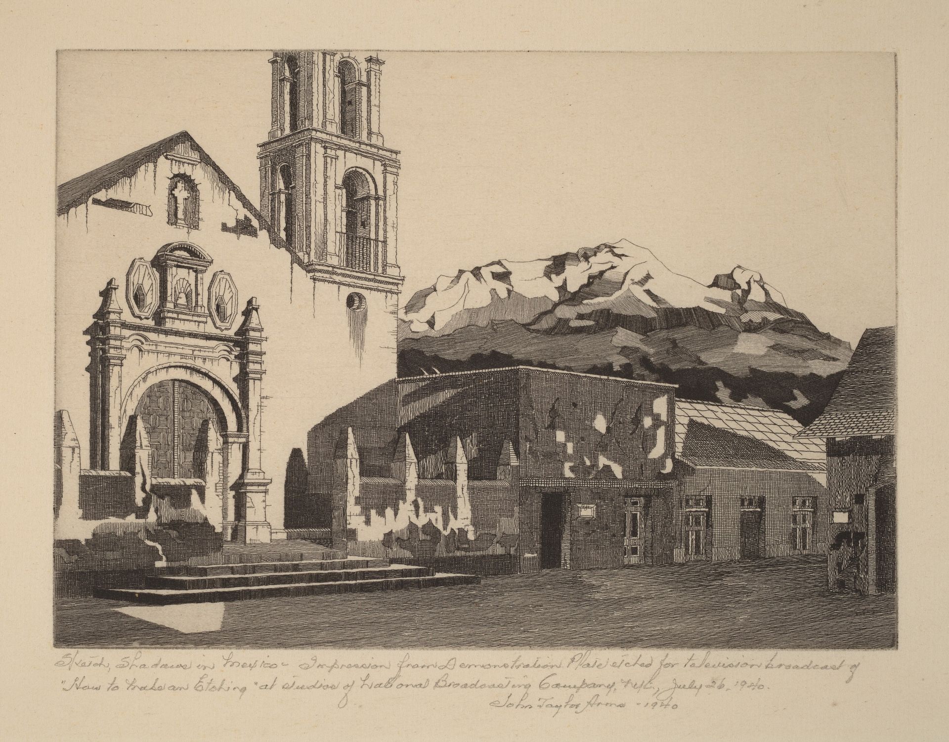 Shadows in Mexico (Sketch) by John Taylor Arms