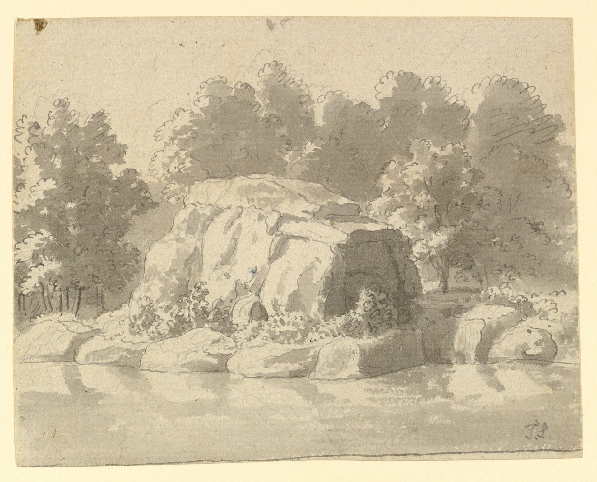 Design for Rock-work at Virginia Water, Windsor Great Park by Thomas Sandby