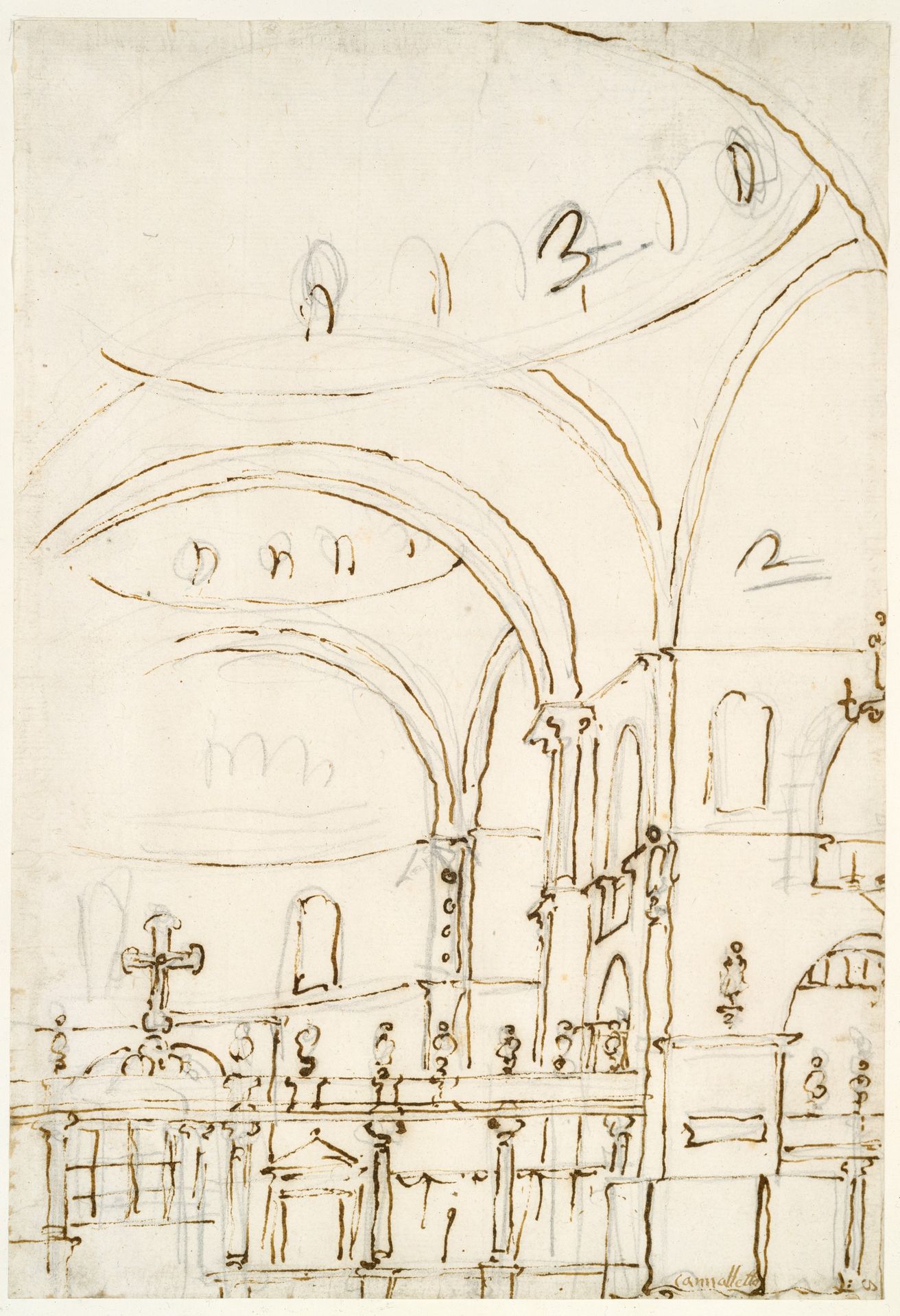 Interior of the Basilica of San Marco, Showing the Crossing and the Choir by Canaletto