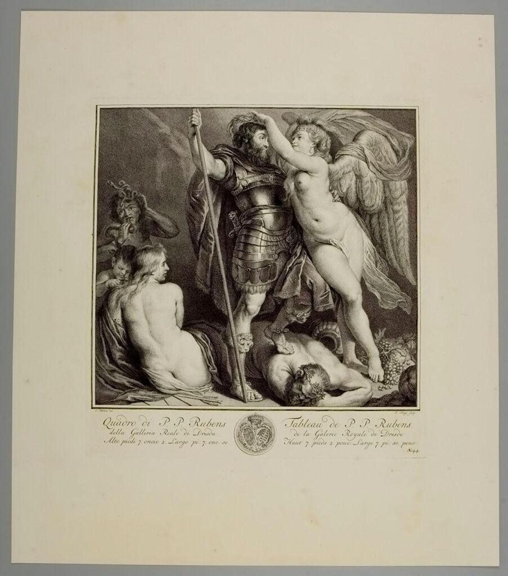 Mars Tramples Silenus Under Foot, and Turning His Back to Venus, is Crowned by Victory in Spite of Envy by Pieter TanjÃ©