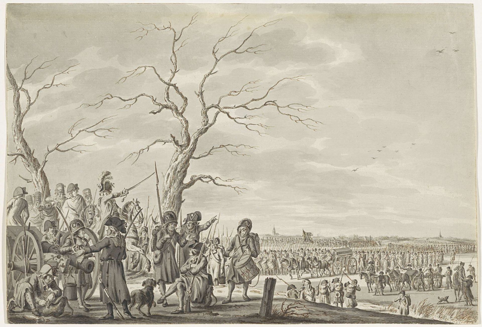 Pichegru steekt de bevroren Waal over, 1795 by Anonymous