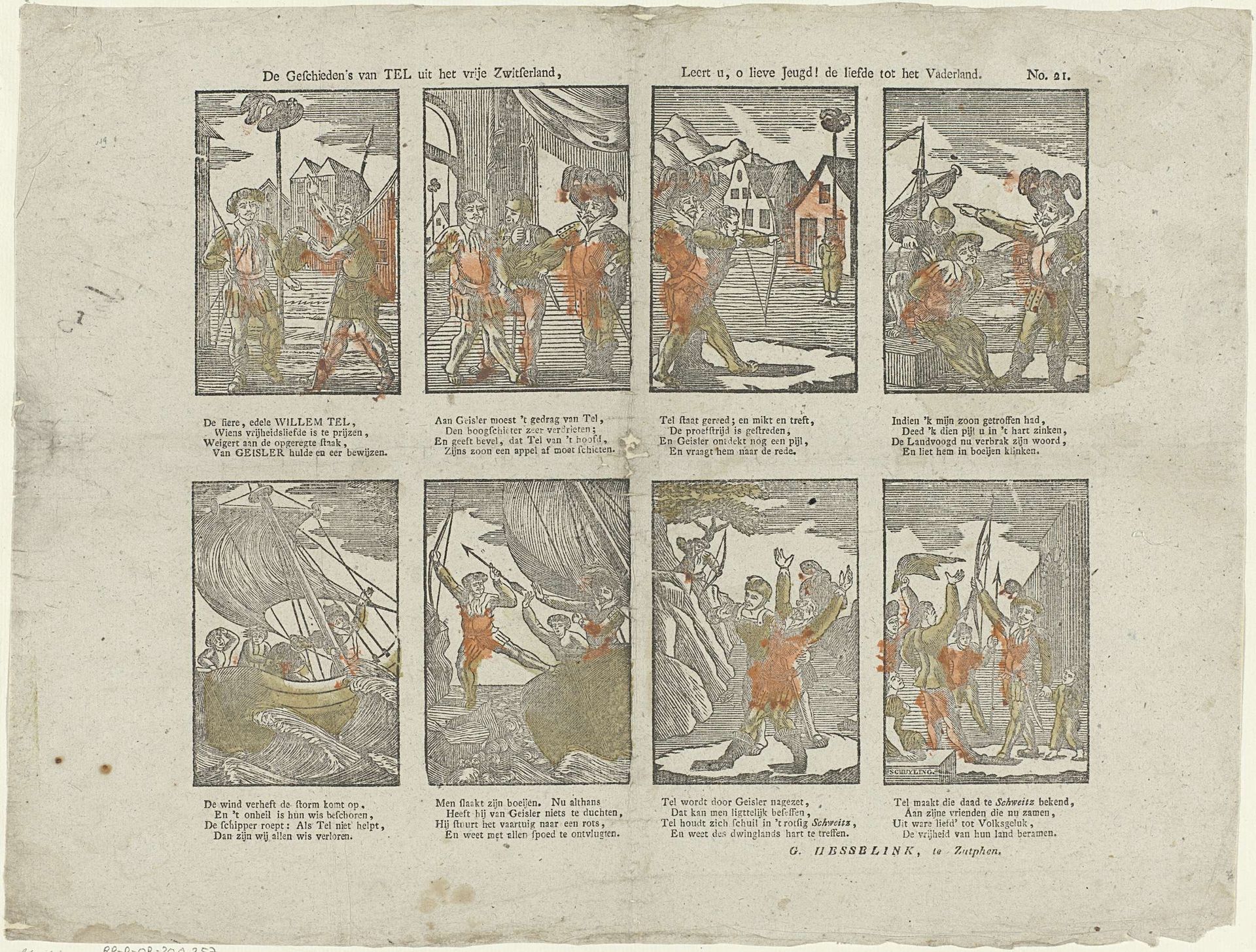 De geschiedenis van Tel uit het vrije Zwitserland, / Leert u, o lieve jeugd! de liefde tot het vaderland by Christiaan Jacob Schuyling
