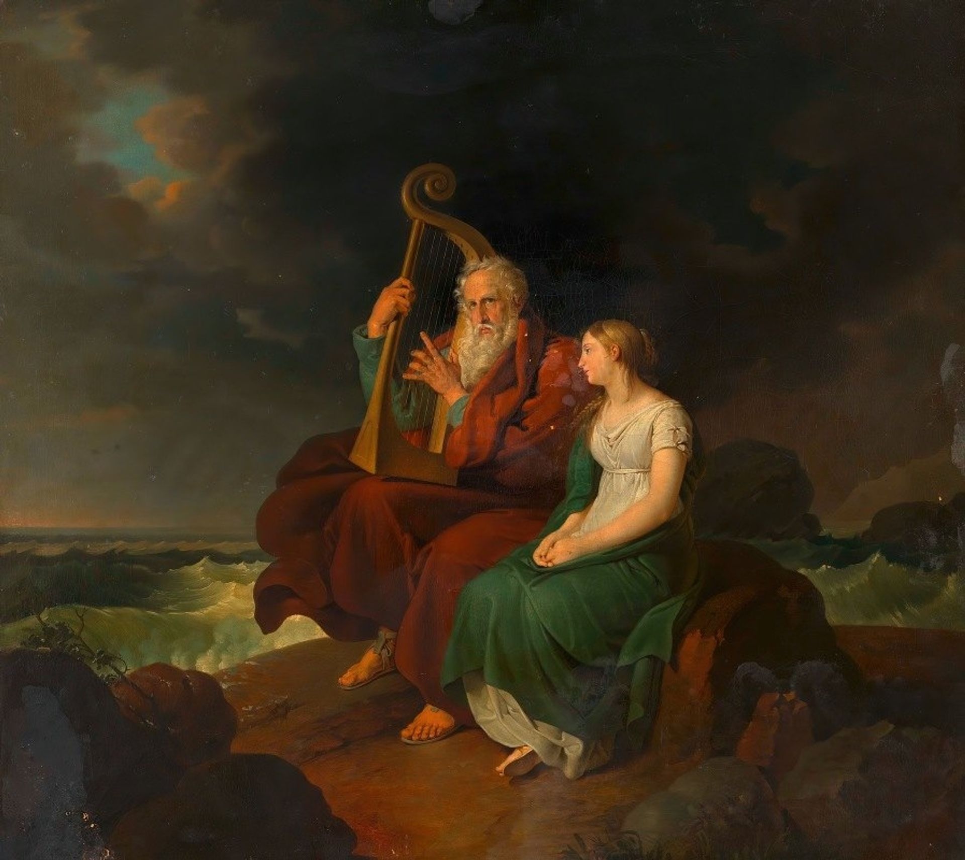 Ossian and Malvina by Johann Peter Krafft