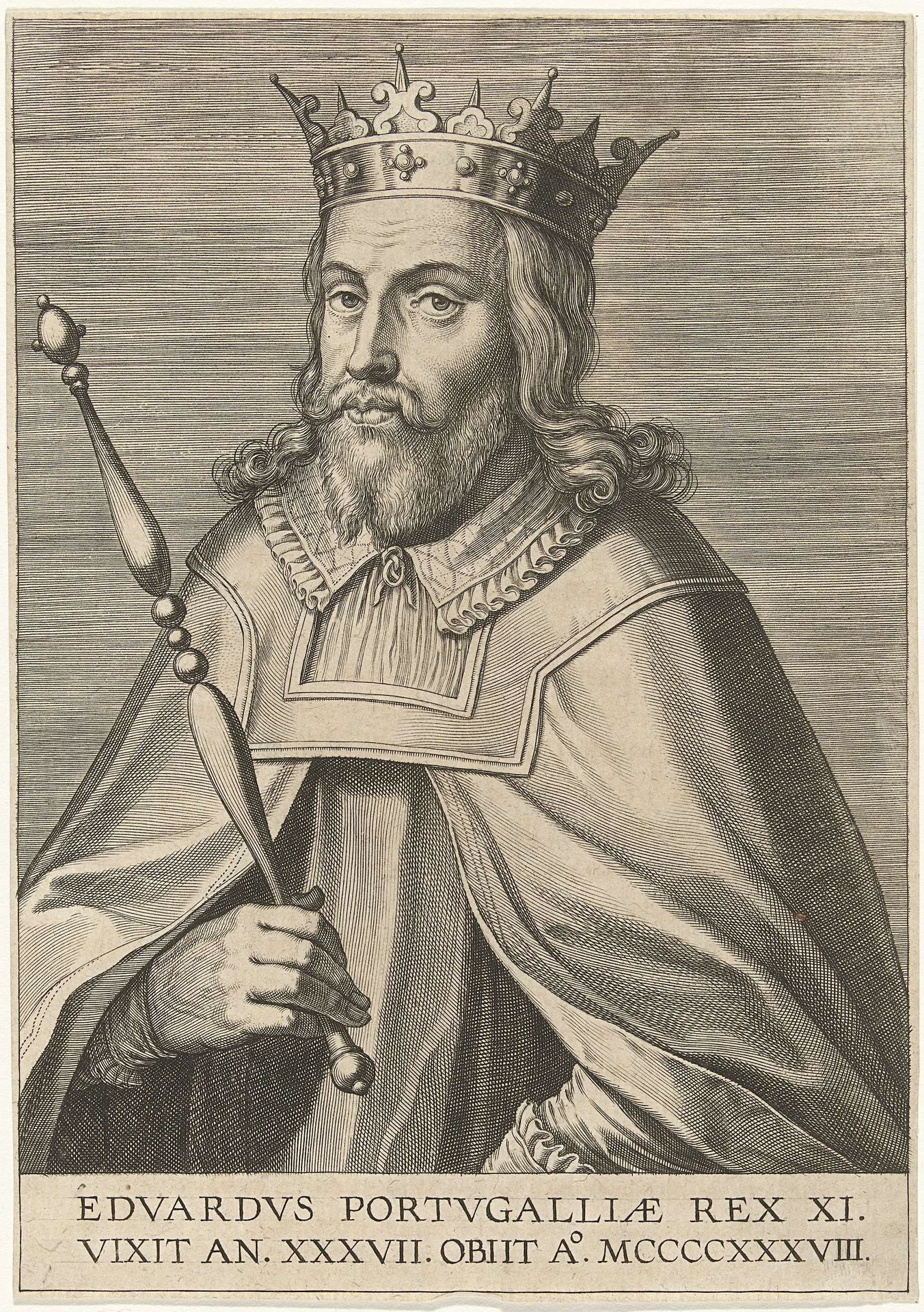 Portret van Eduard I koning van Portugal by Cornelis Galle I