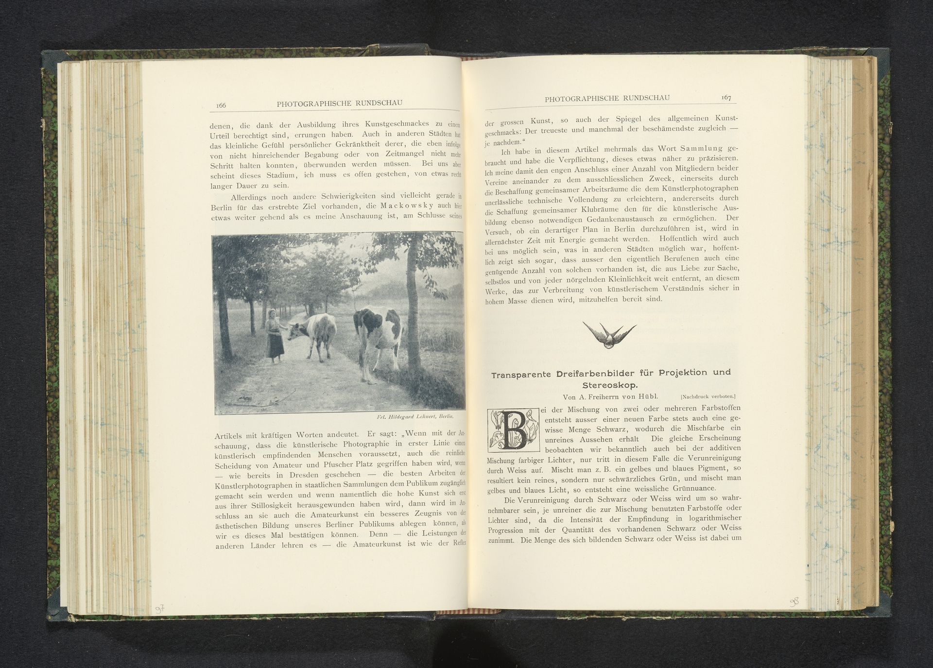 Vrouw en twee koeien op een landweg by Hildegard Lehnert